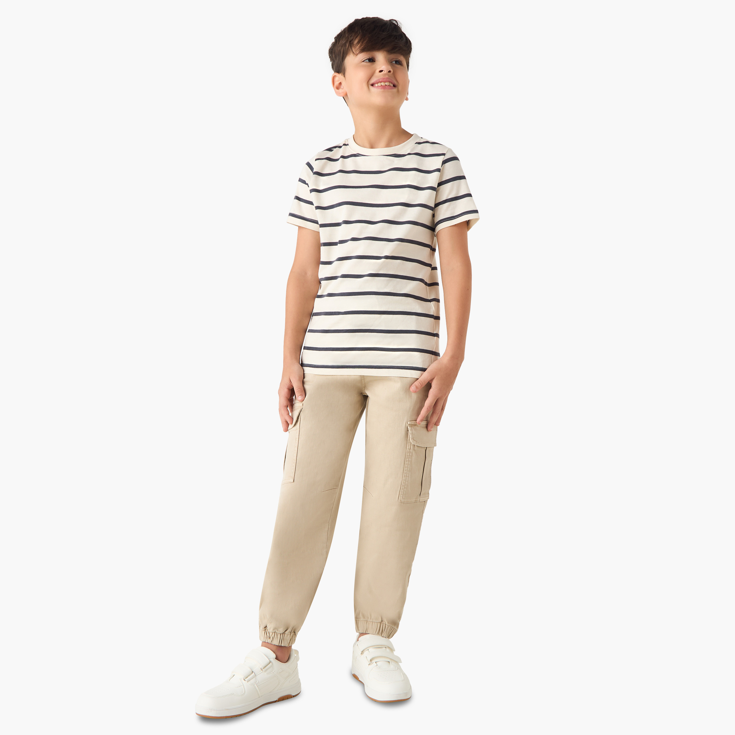 Eligo Solid Joggers with Pockets-boys-clothing-bottoms-joggersandtrackpants-image-2