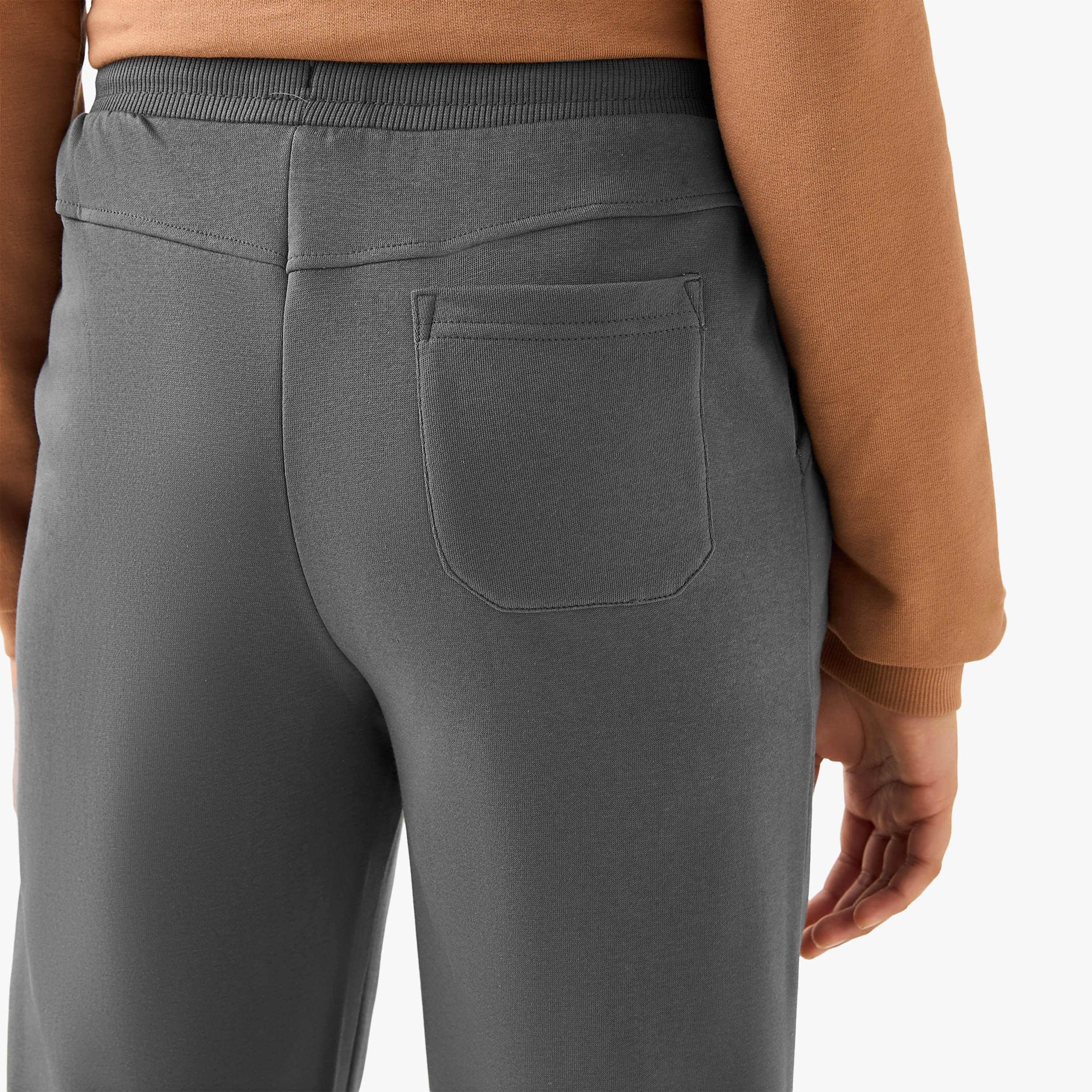 Juniors Solid Joggers with Drawstring Closure and Pockets-boys-clothing-bottoms-joggersandtrackpants-image-5