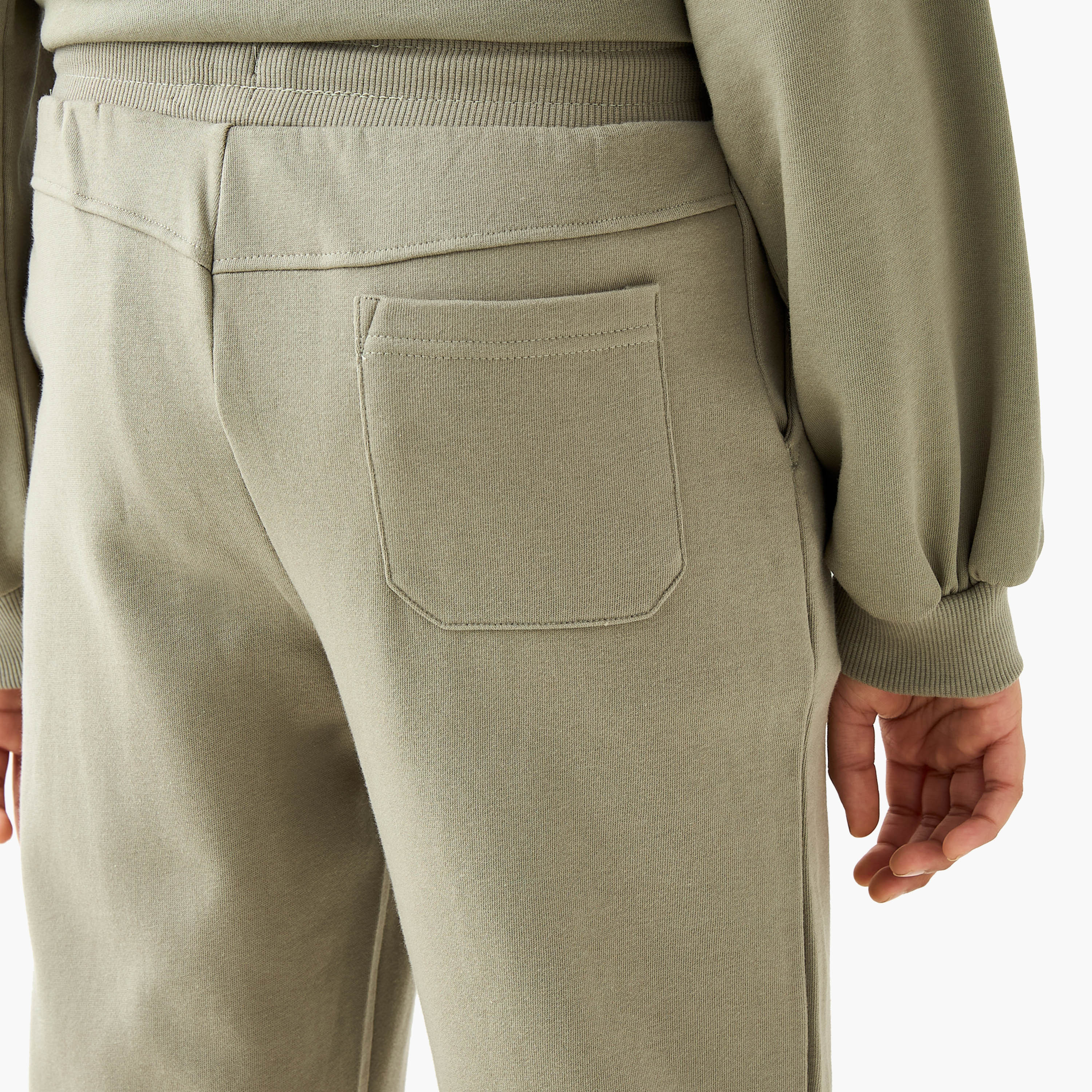 Juniors Solid Joggers with Drawstring Closure and Pockets-boys-clothing-schoolwear-bottoms-joggers-image-5