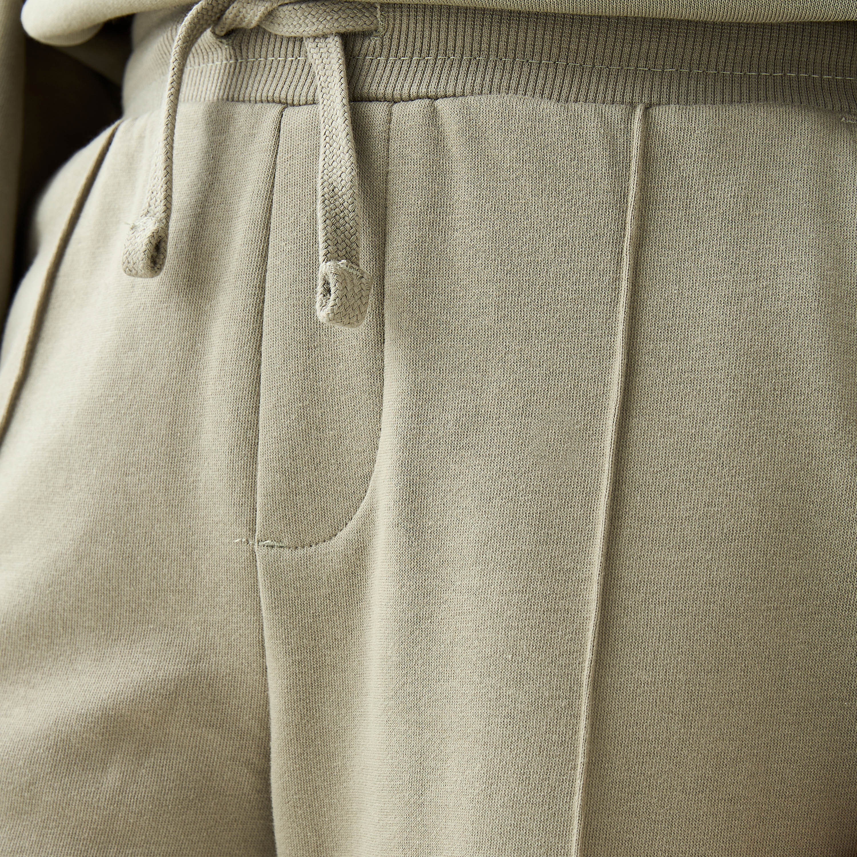 Juniors Solid Joggers with Drawstring Closure and Pockets-boys-clothing-schoolwear-bottoms-joggers-image-6