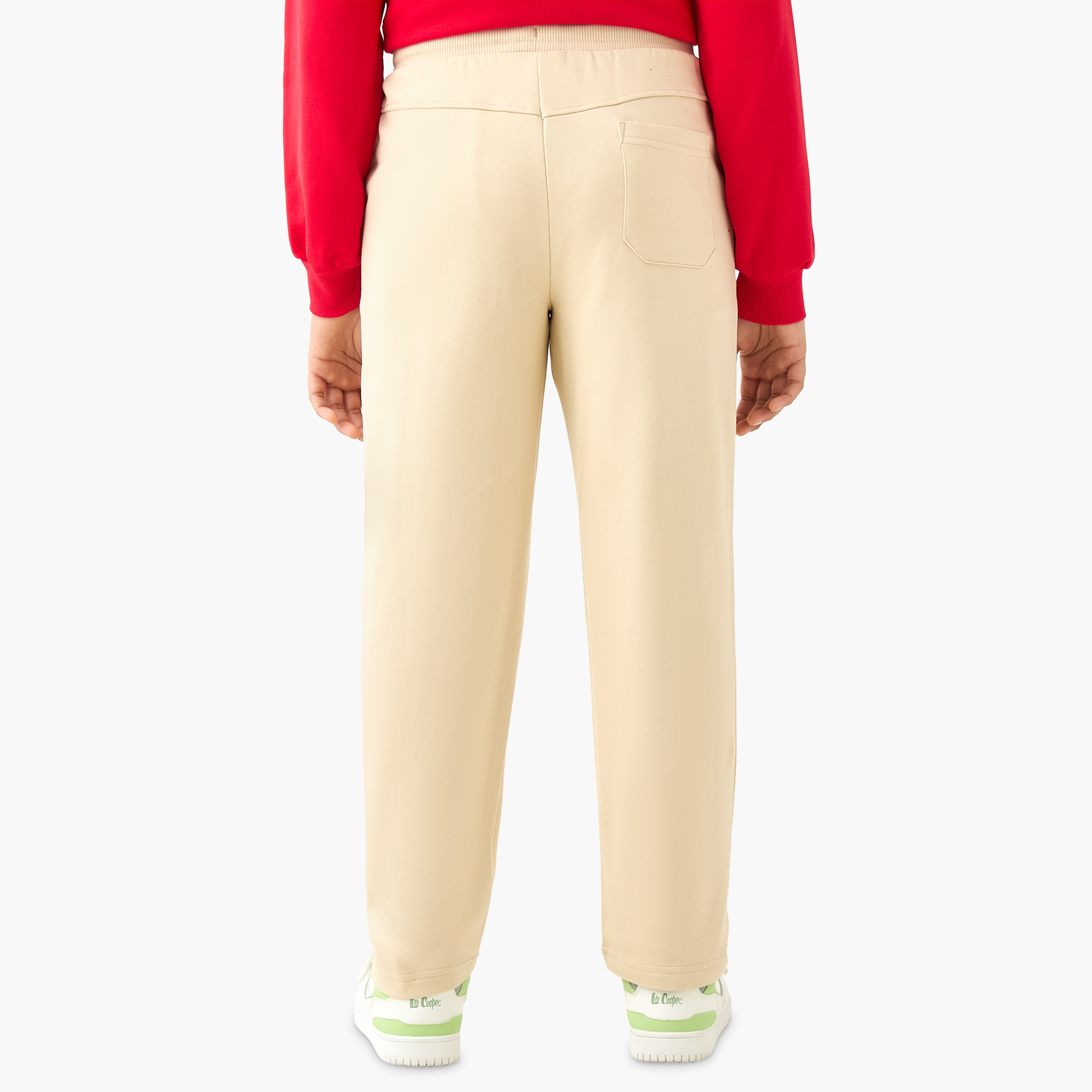 Juniors Solid Joggers with Drawstring Closure and Pockets-boys-clothing-schoolwear-bottoms-joggers-image-3