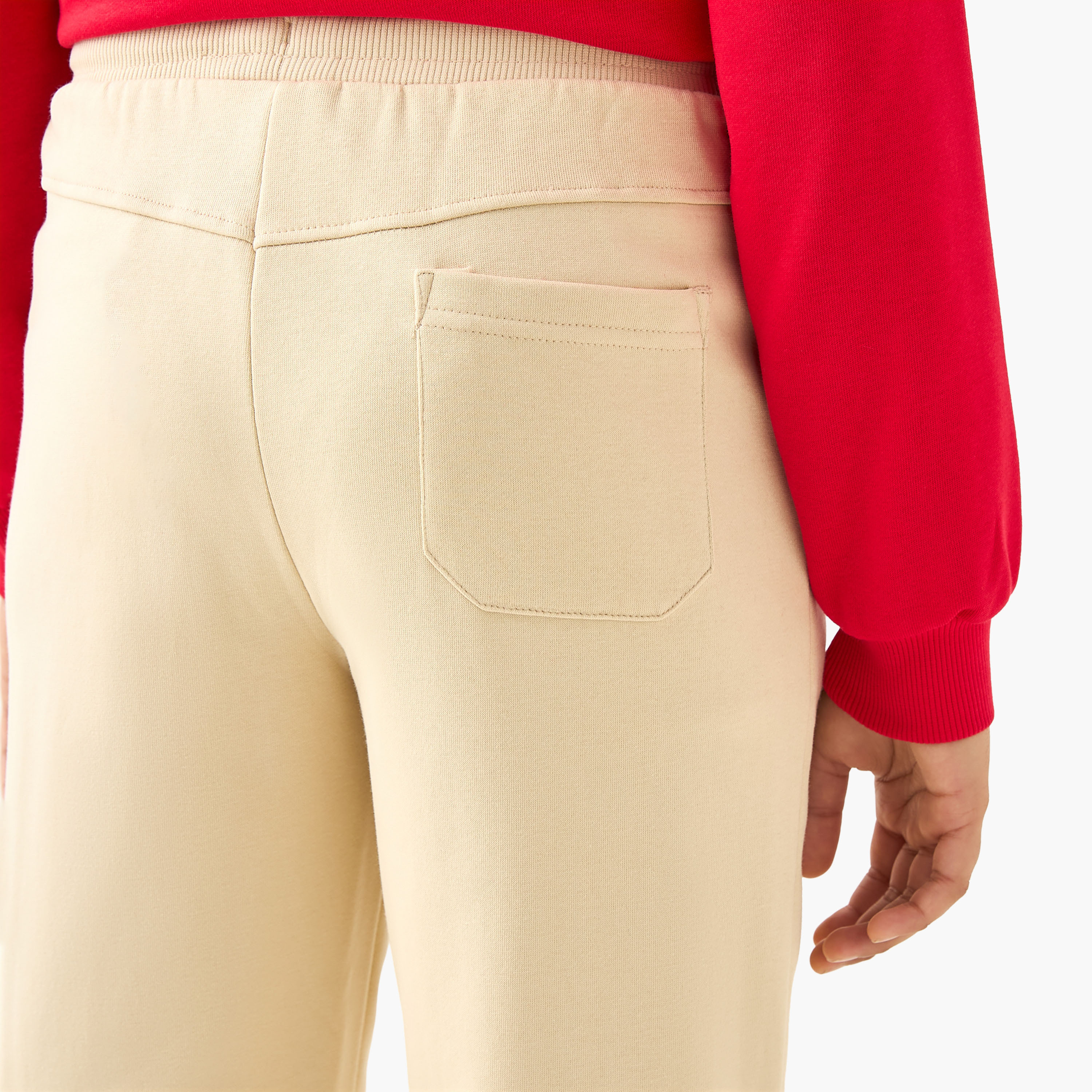 Juniors Solid Joggers with Drawstring Closure and Pockets-boys-clothing-schoolwear-bottoms-joggers-image-5