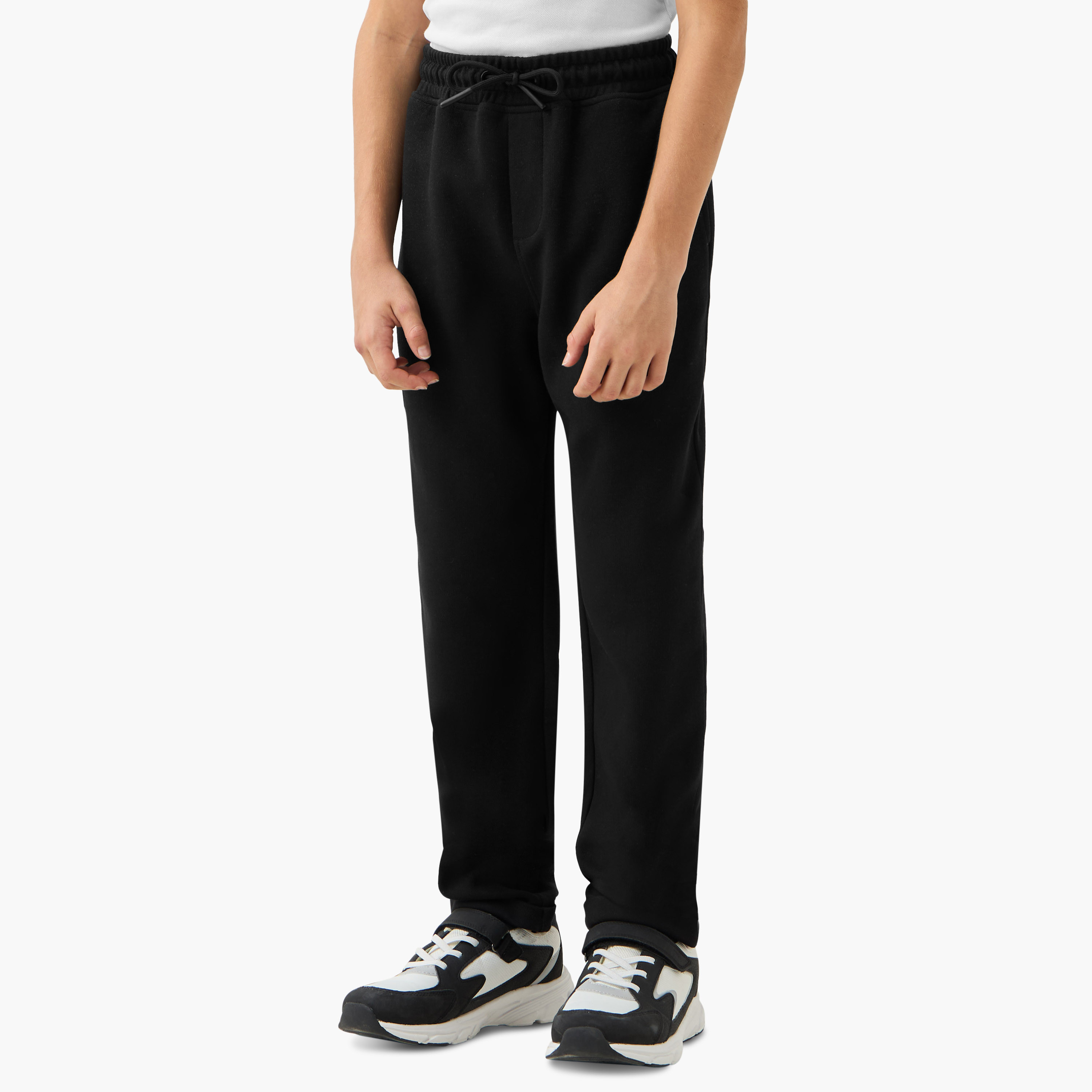 Juniors Panelled Joggers with Drawstring Closure and Pockets-boys-clothing-bottoms-joggersandtrackpants-image-1