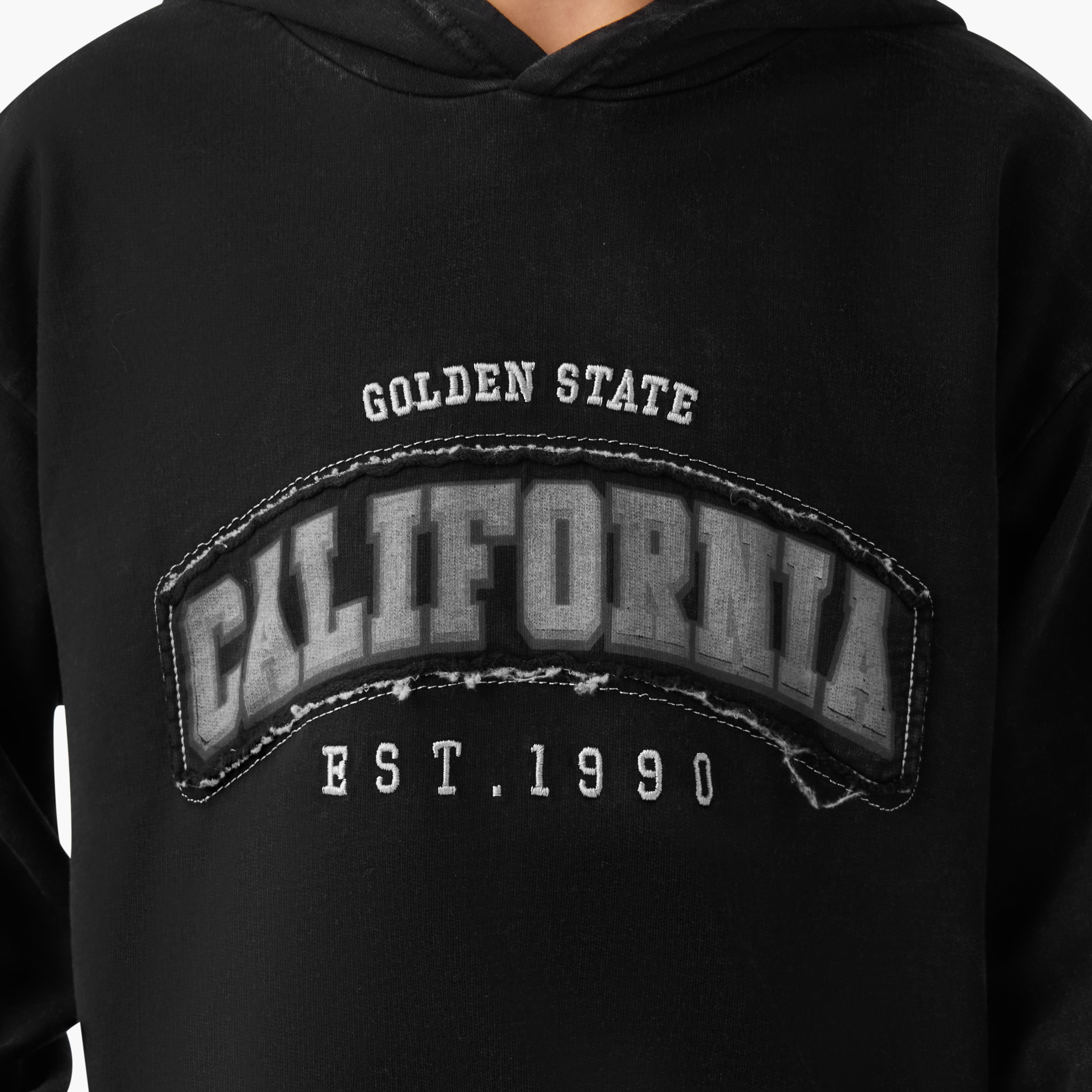 Juniors Printed Hooded Sweatshirt with Long Sleeves-boys-clothing-sweatshirts-image-5