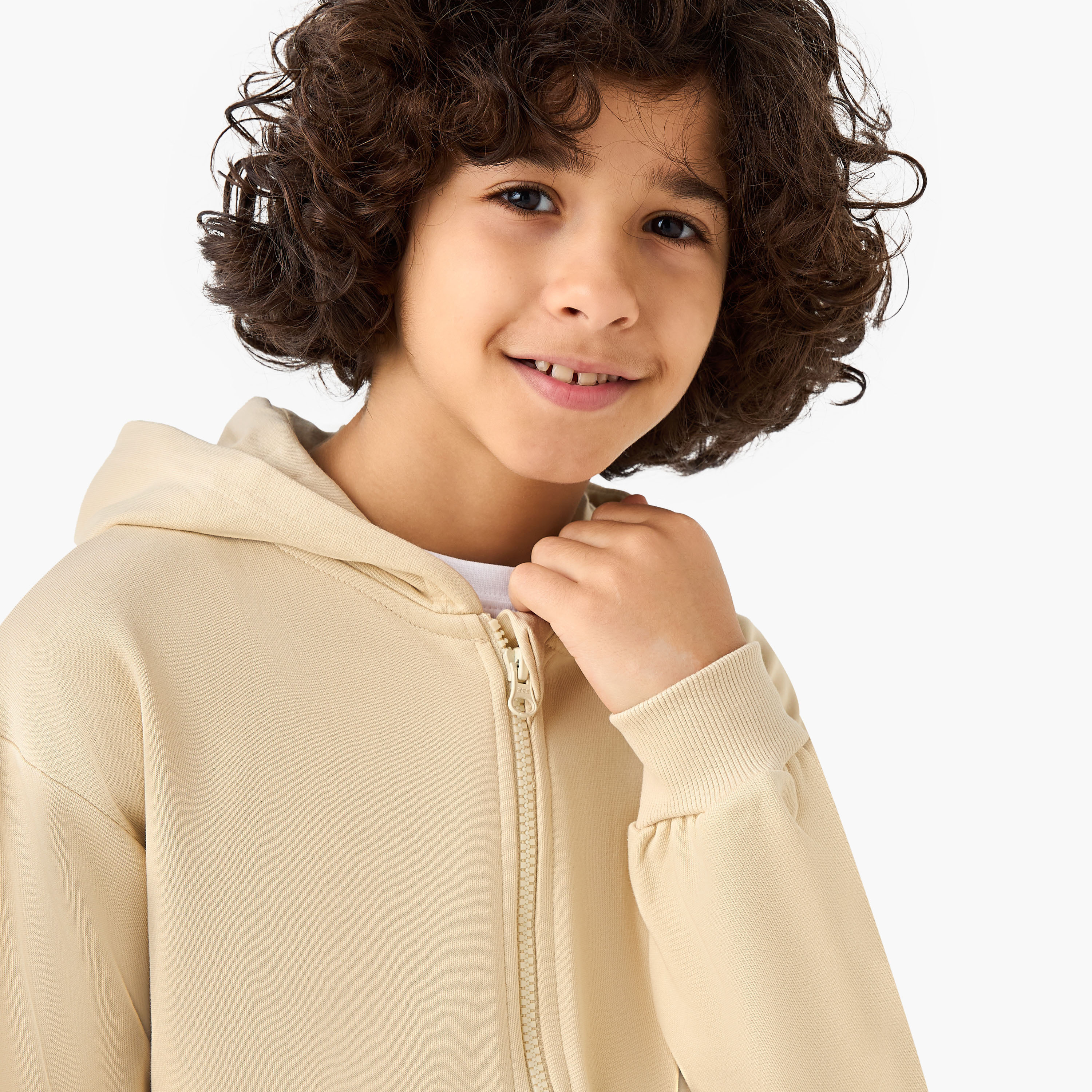 جاكيت سادة بقبعة مع سحاب إغلاق من جونيورز-boys-clothing-jacketsandcoats-image-2