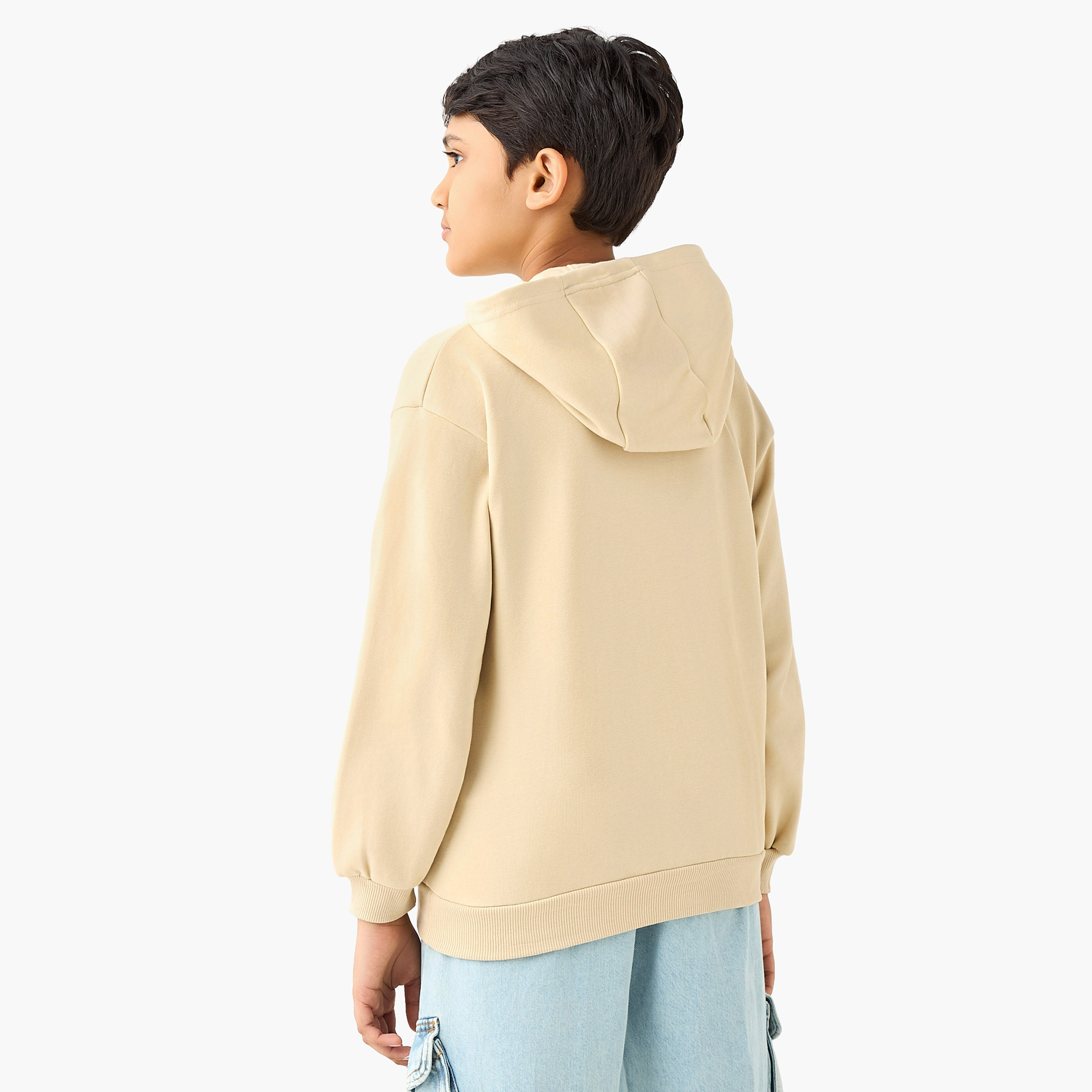 سويت شيرت سادة بقبعة وأكمام طويلة من جونيورز-boys-clothing-sweatshirts-image-3