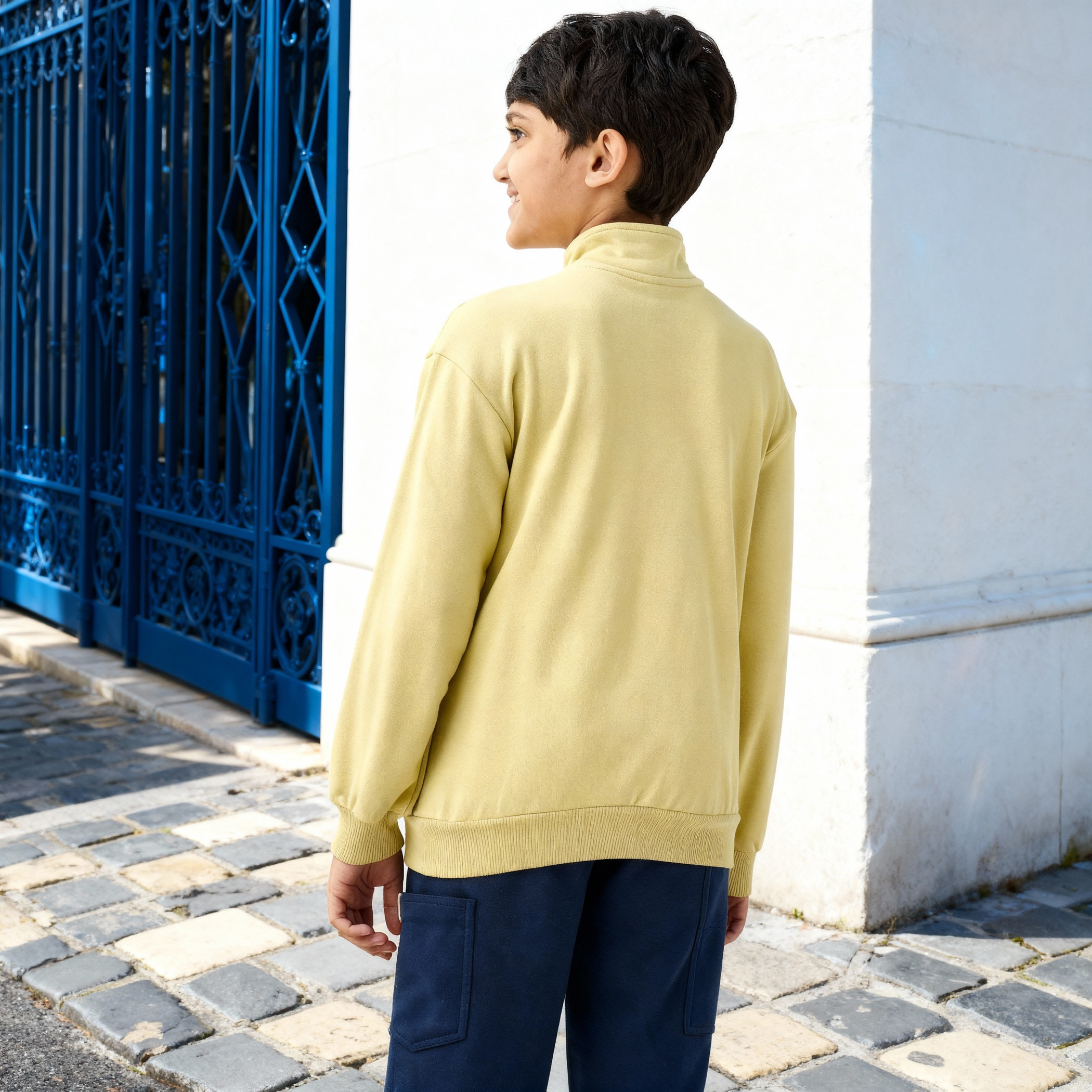 سويت شيرت سادة بأكمام طويلة وسحاب إغلاق من جونيورز-boys-clothing-sweatshirts-image-3
