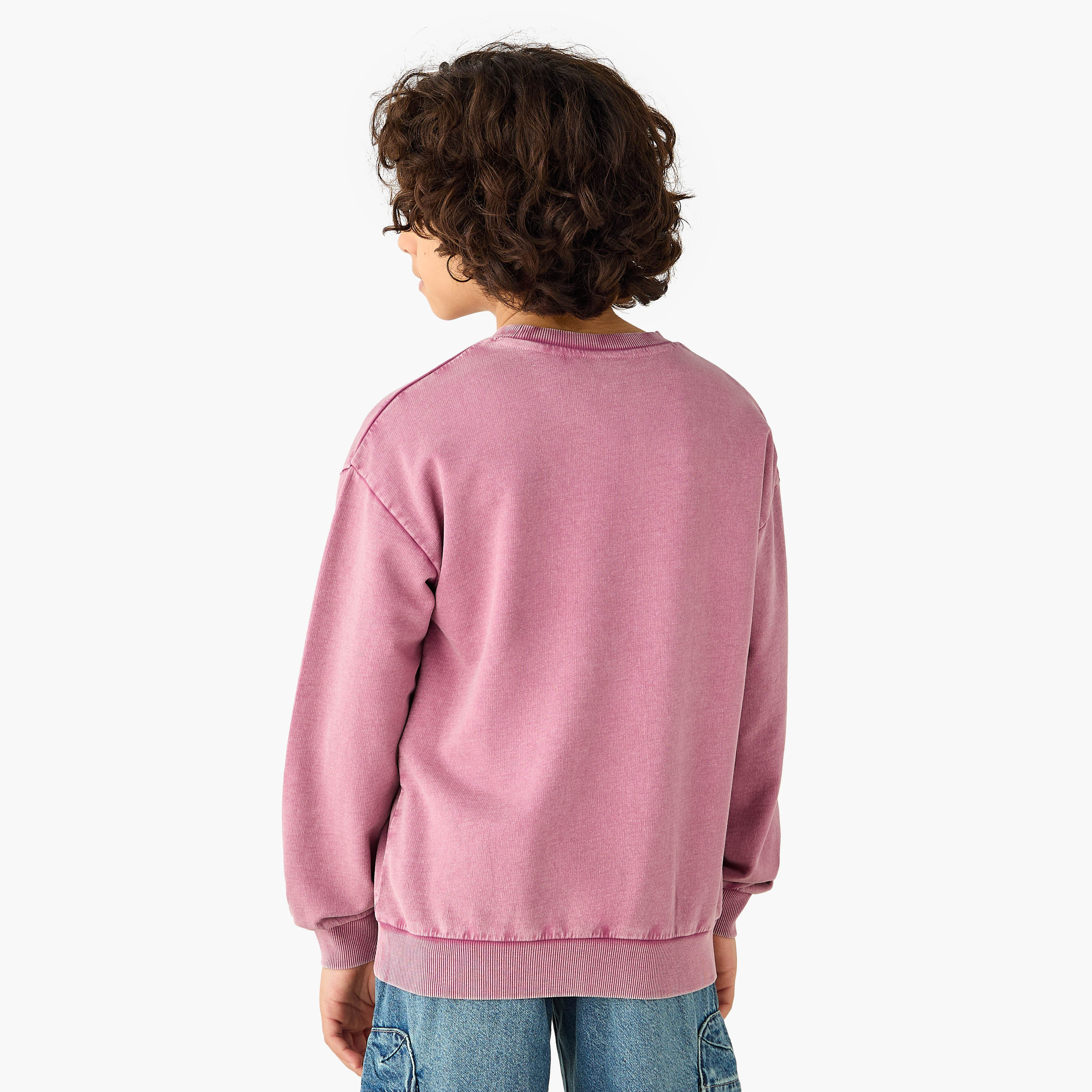 Juniors Number Applique Sweatshirt with Long Sleeves-boys-clothing-sweatshirts-image-3