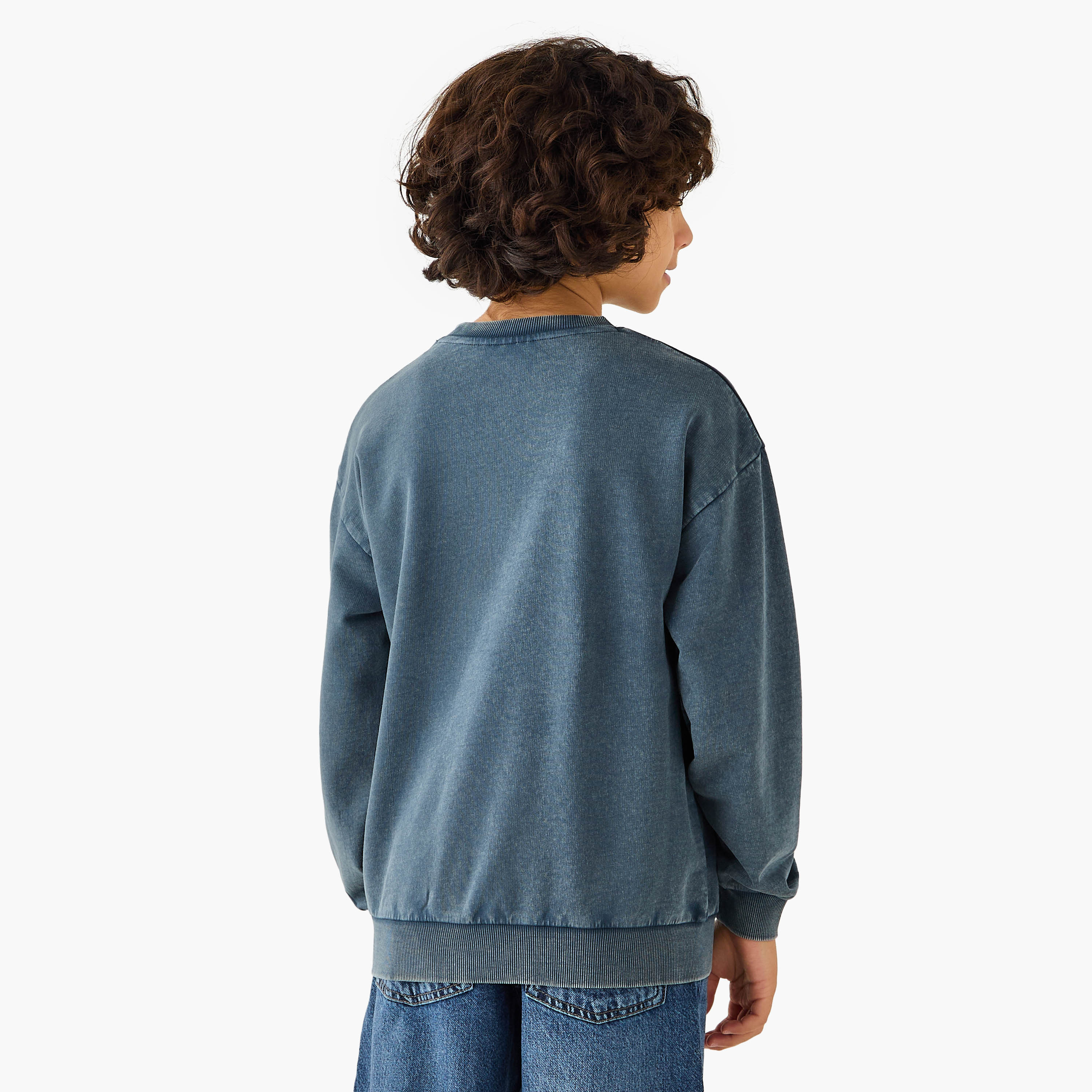 Juniors Number Applique Sweatshirt with Long Sleeves-boys-clothing-sweatshirts-image-3