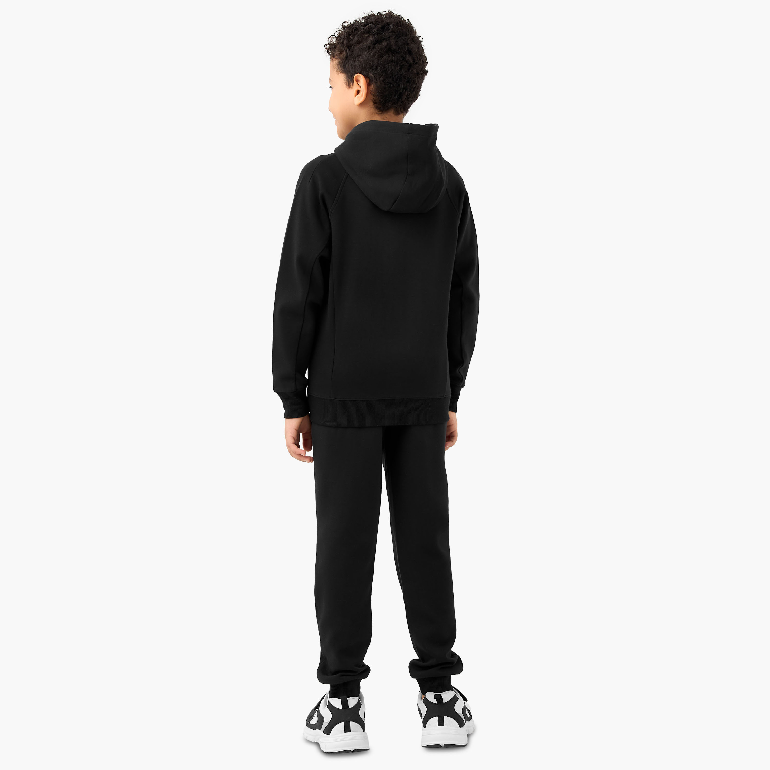 Juniors Solid Zip Through Hoodie and Joggers Set-boys-clothing-setsandcoords-image-4