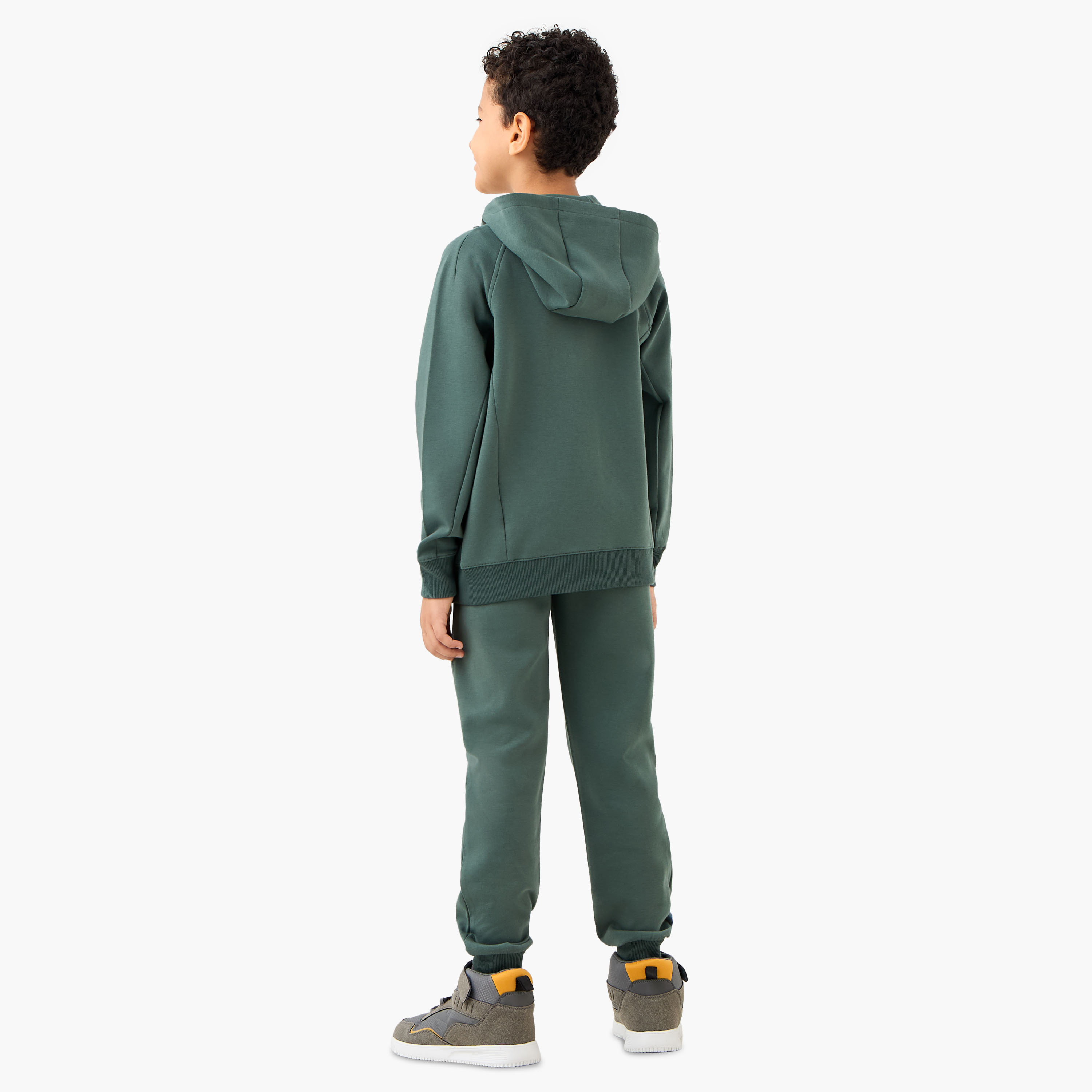 Juniors Solid Zip Through Hoodie and Joggers Set-boys-clothing-setsandcoords-image-4