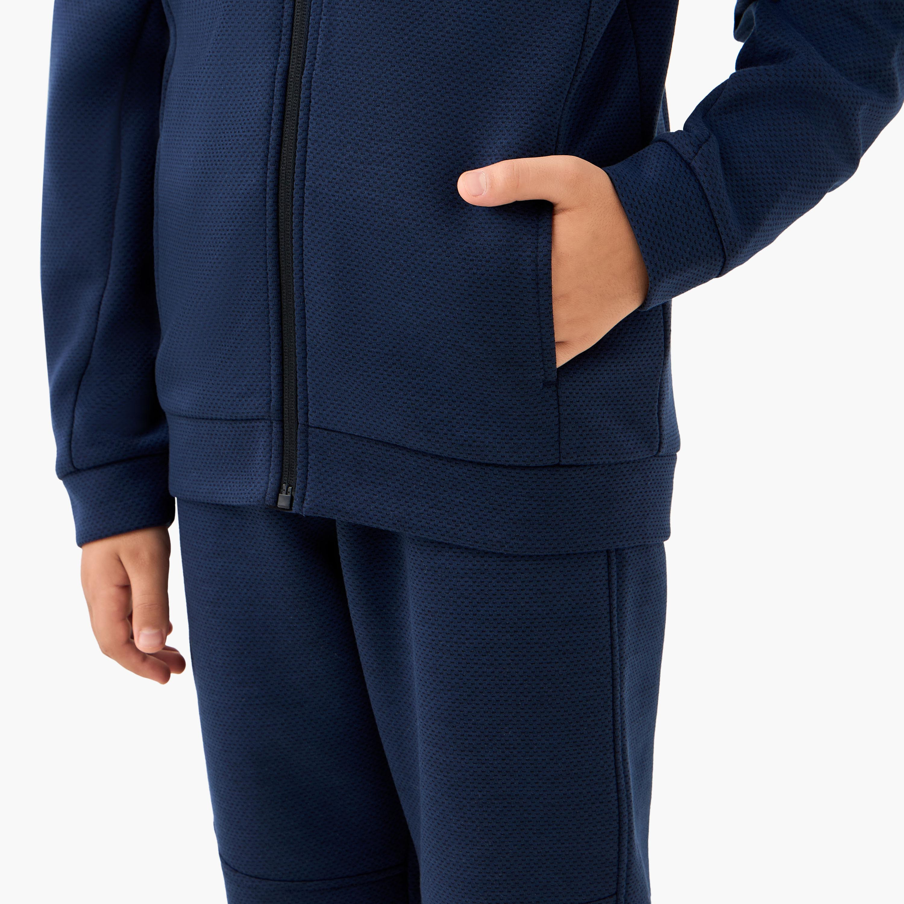 Juniors Textured Hooded Sweatshirt and Joggers Set-boys-clothing-setsandcoords-image-5