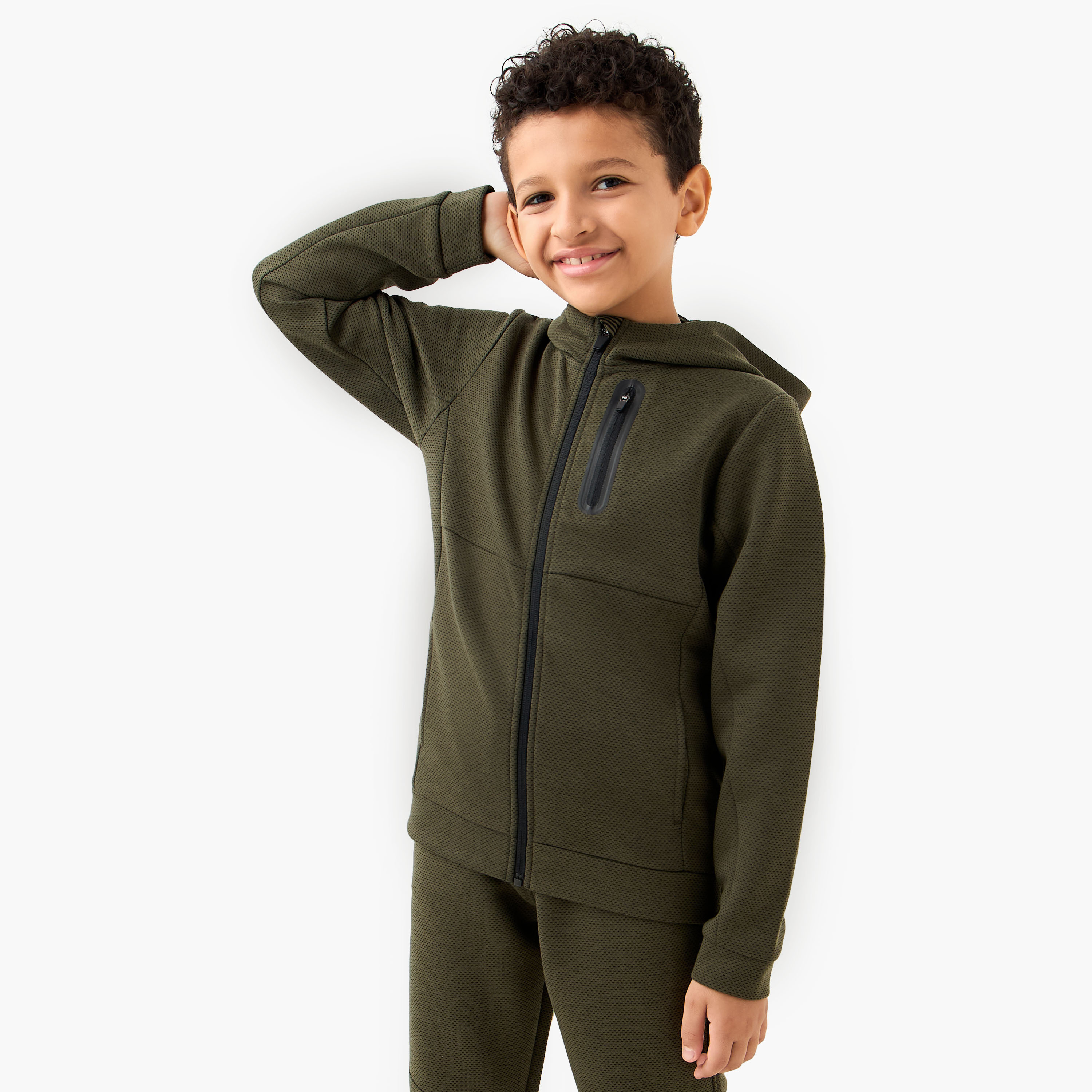 Juniors Textured Hooded Sweatshirt and Joggers Set-boys-clothing-setsandcoords-image-2