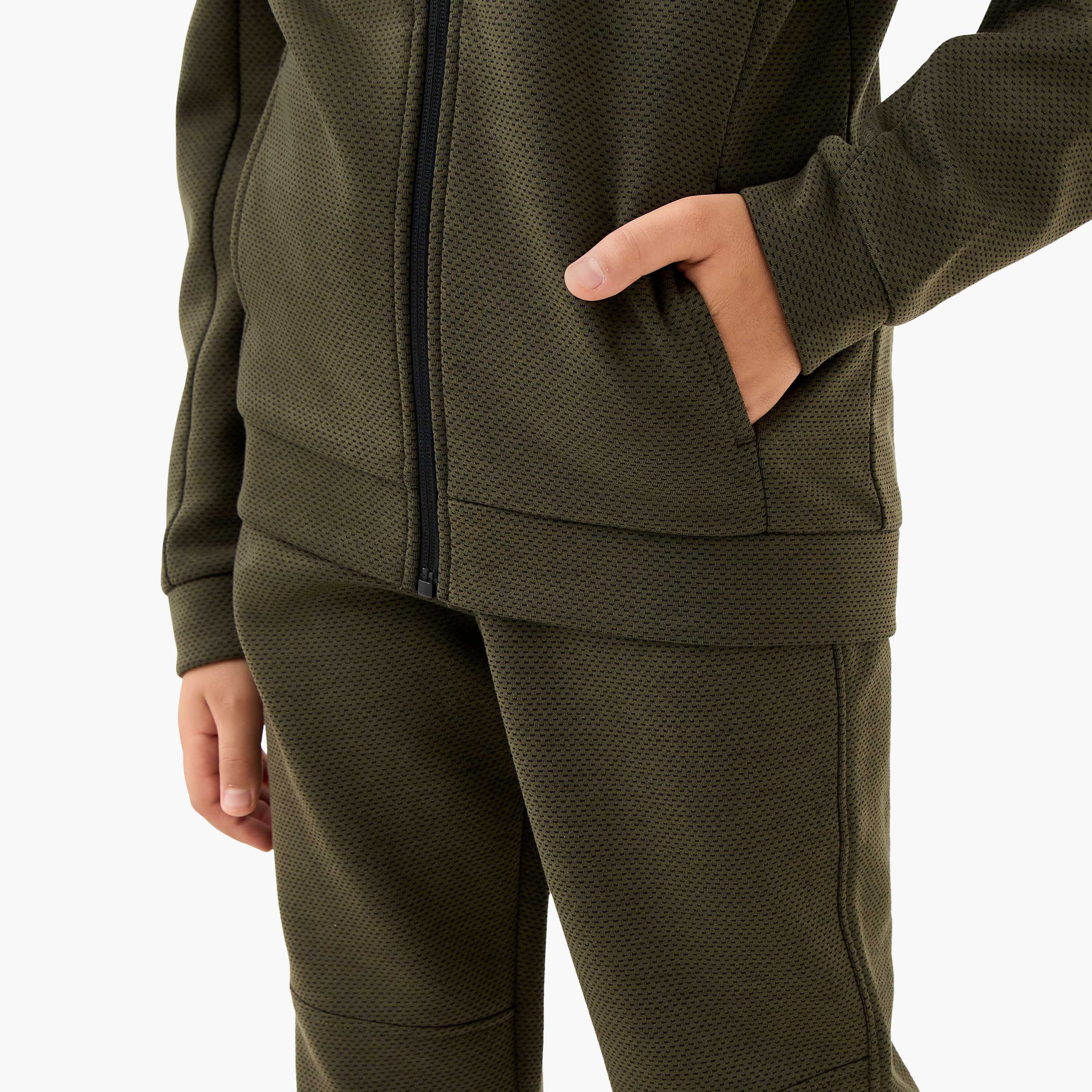 Juniors Textured Hooded Sweatshirt and Joggers Set-boys-clothing-setsandcoords-image-5