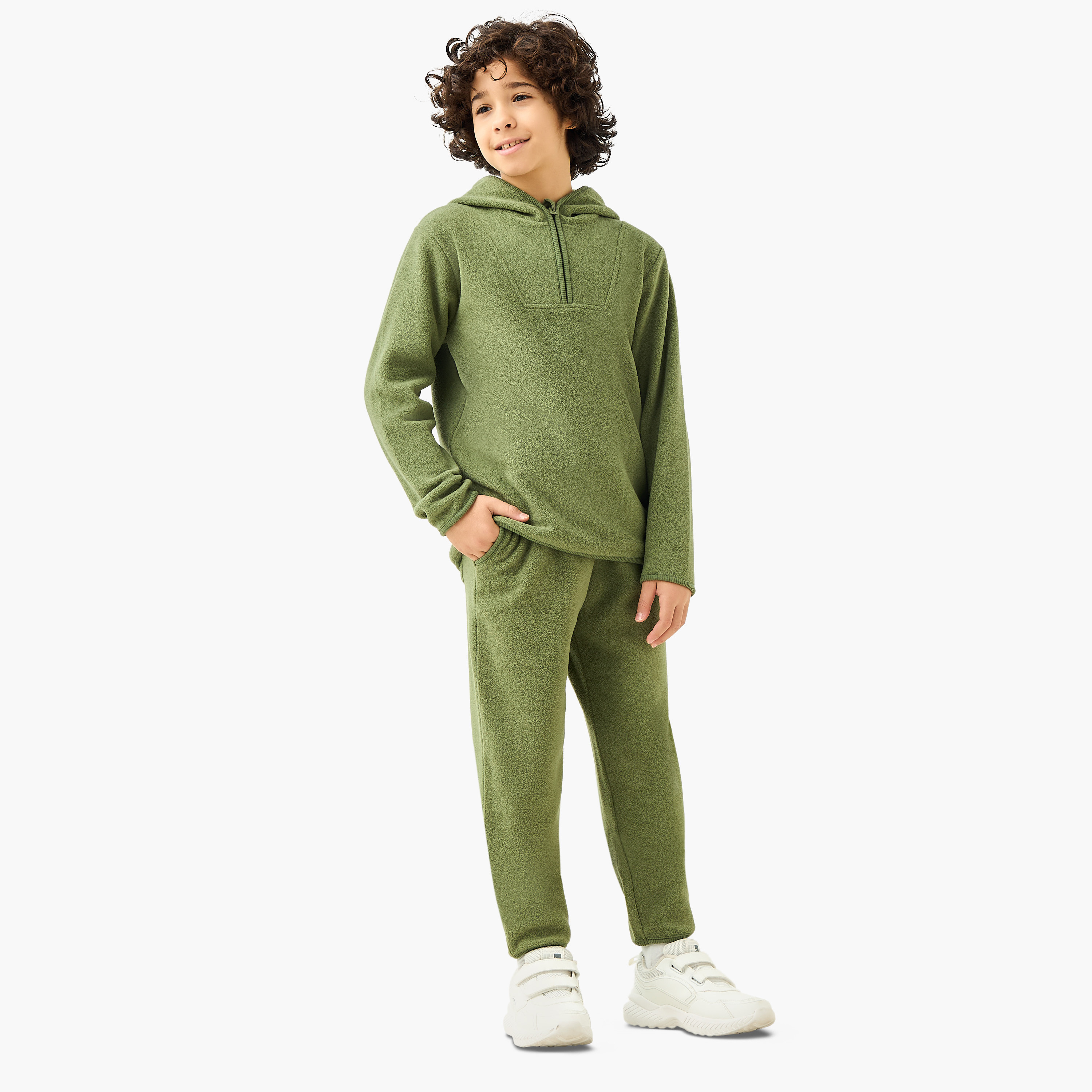 طقم سويت شيرت بقبعة وبنطلون رياضي صوف من جونيورز-boys-clothing-setsandcoords-image-6