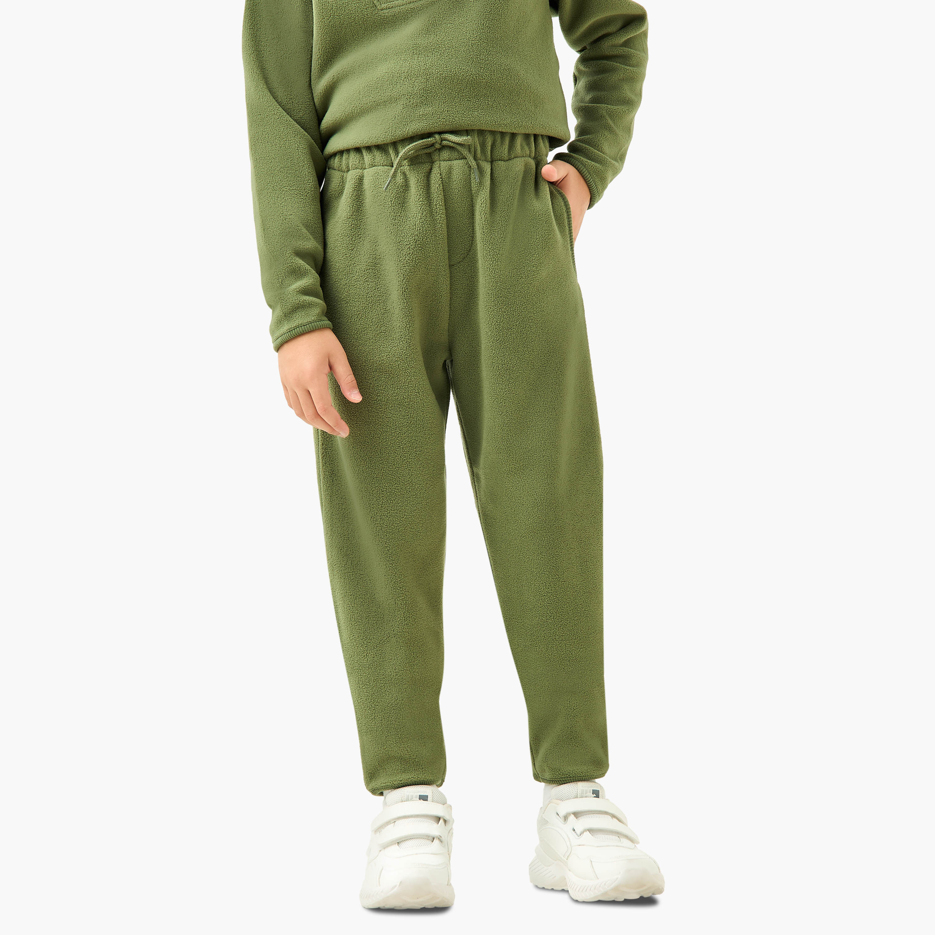 طقم سويت شيرت بقبعة وبنطلون رياضي صوف من جونيورز-boys-clothing-setsandcoords-image-4