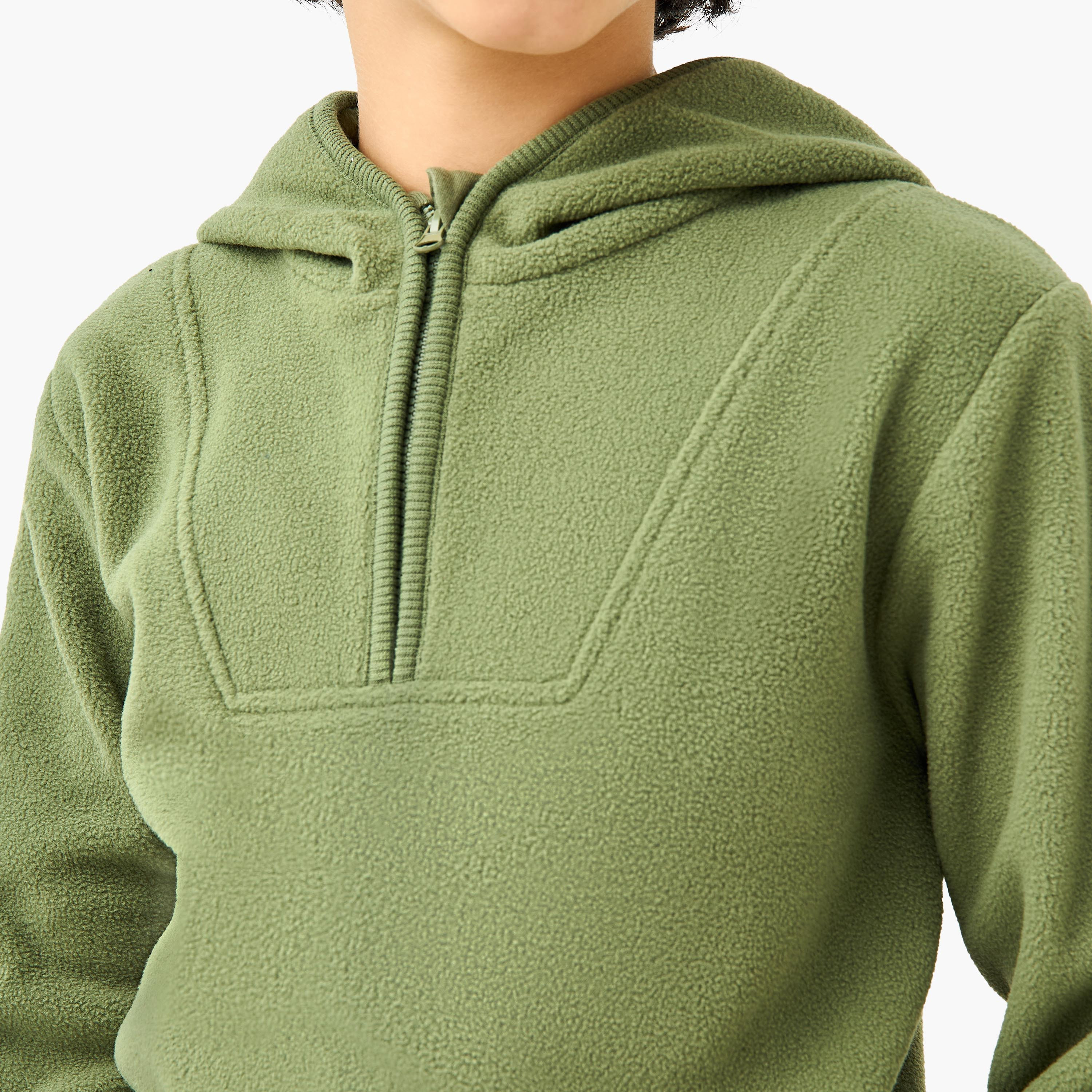 طقم سويت شيرت بقبعة وبنطلون رياضي صوف من جونيورز-boys-clothing-setsandcoords-image-1