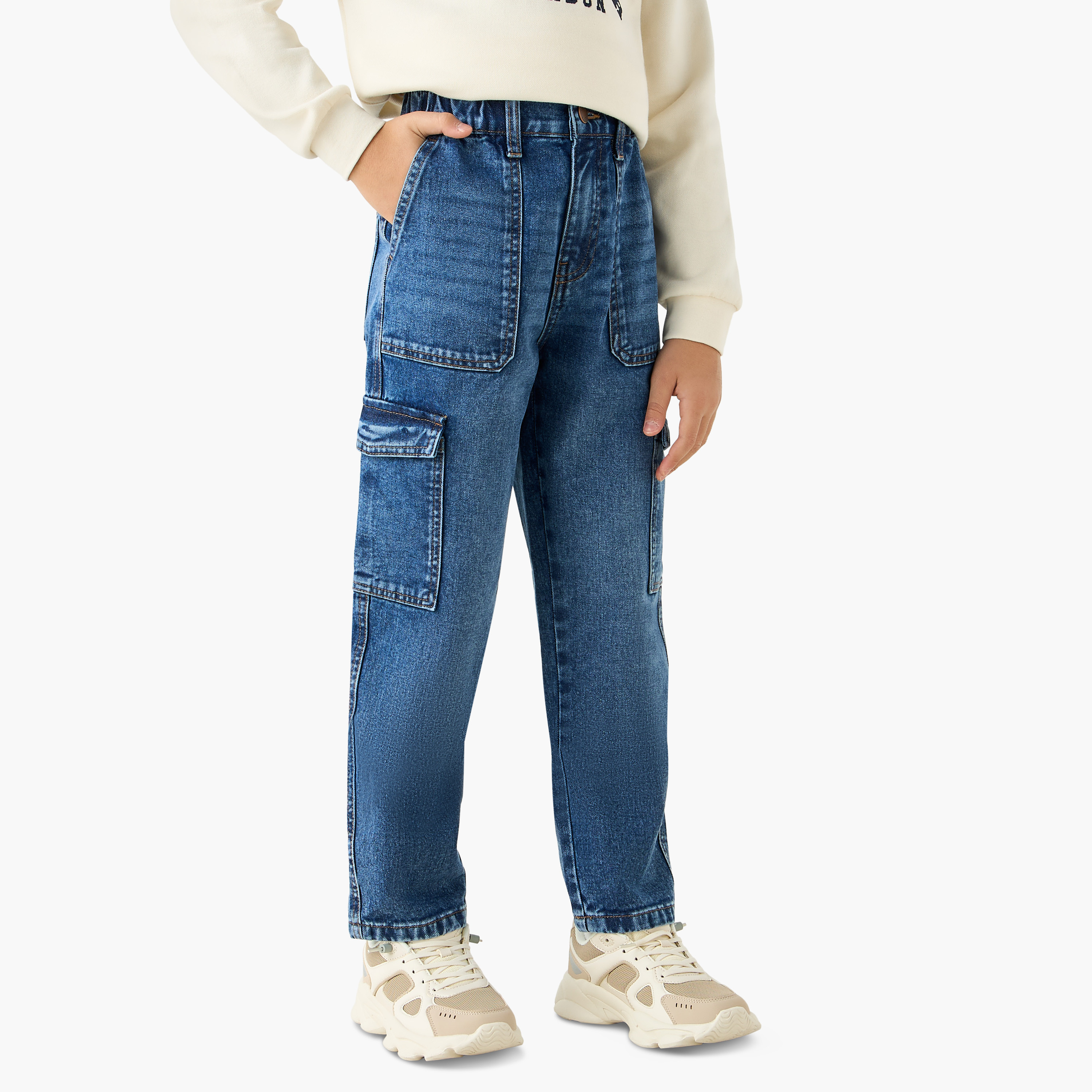 بنطلون جينز بقصّة عادية للأولاد من جونيورز-boys-clothing-bottoms-jeans-image-5