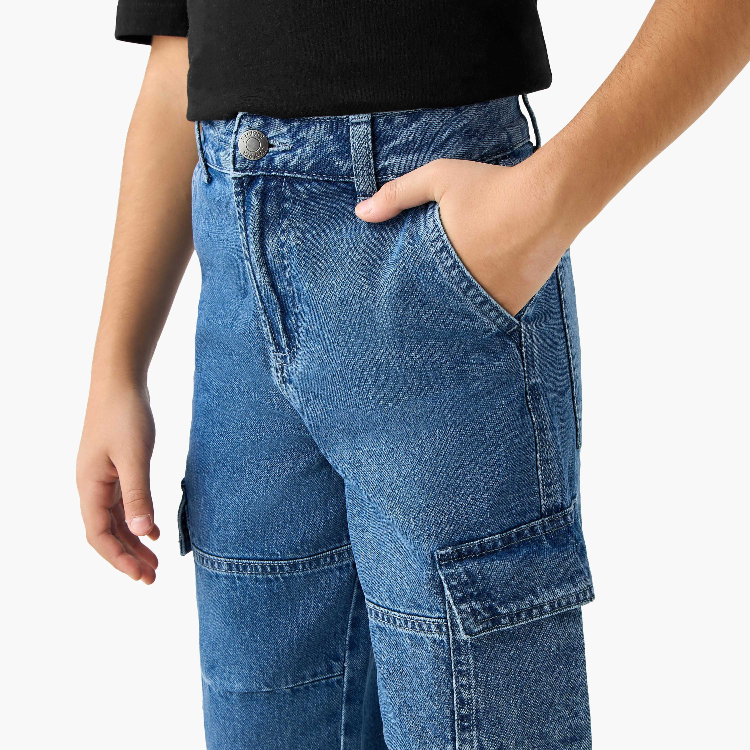 بنطلون جينز كارجو للأولاد من جونيورز-boys-clothing-bottoms-jeans-image-4