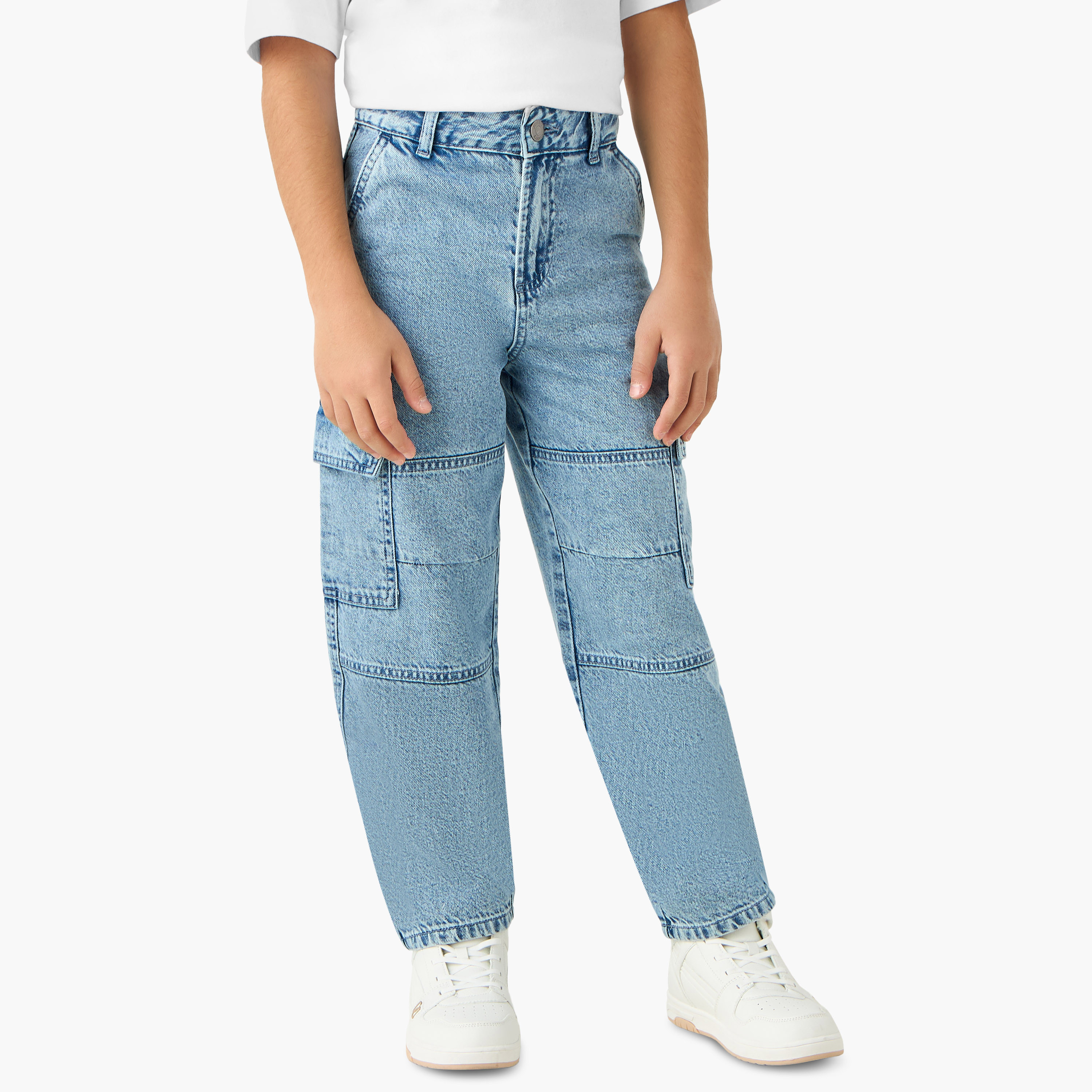 بنطلون جينز كارجو للأولاد من جونيورز-boys-clothing-bottoms-jeans-image-5