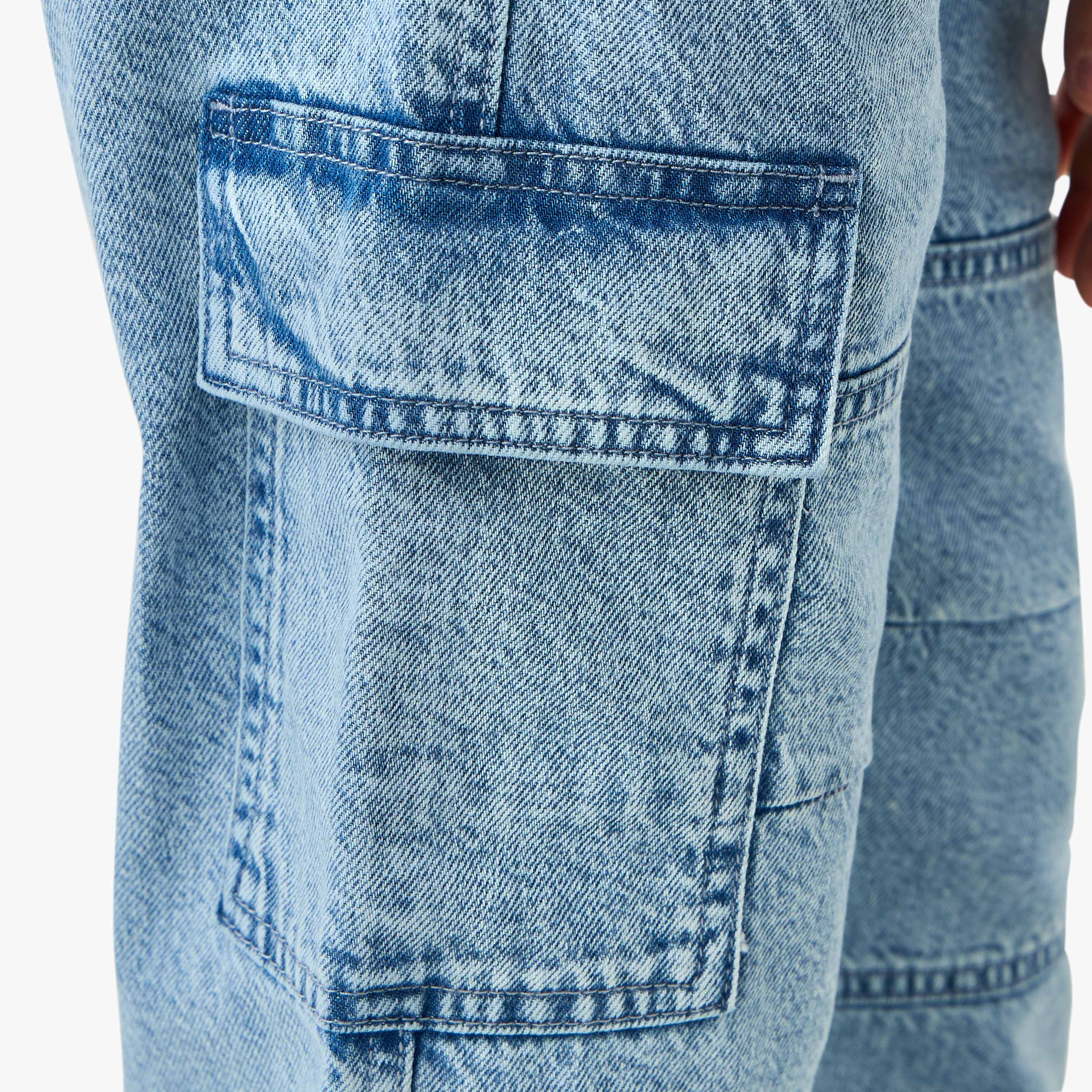 بنطلون جينز كارجو للأولاد من جونيورز-boys-clothing-bottoms-jeans-image-1