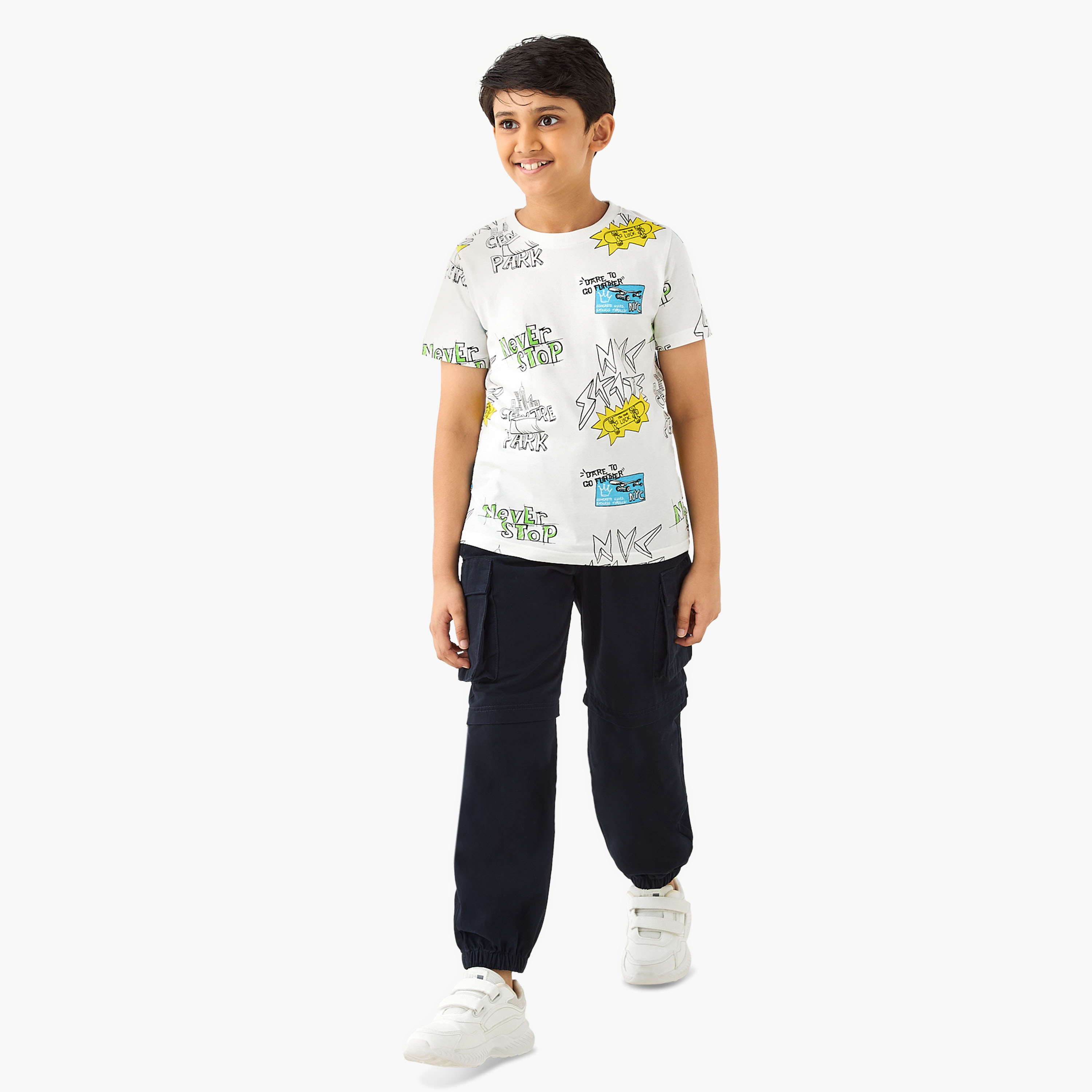 Juniors Solid Convertible Cargo Pants with Pockets-boys-clothing-bottoms-trousers-image-2