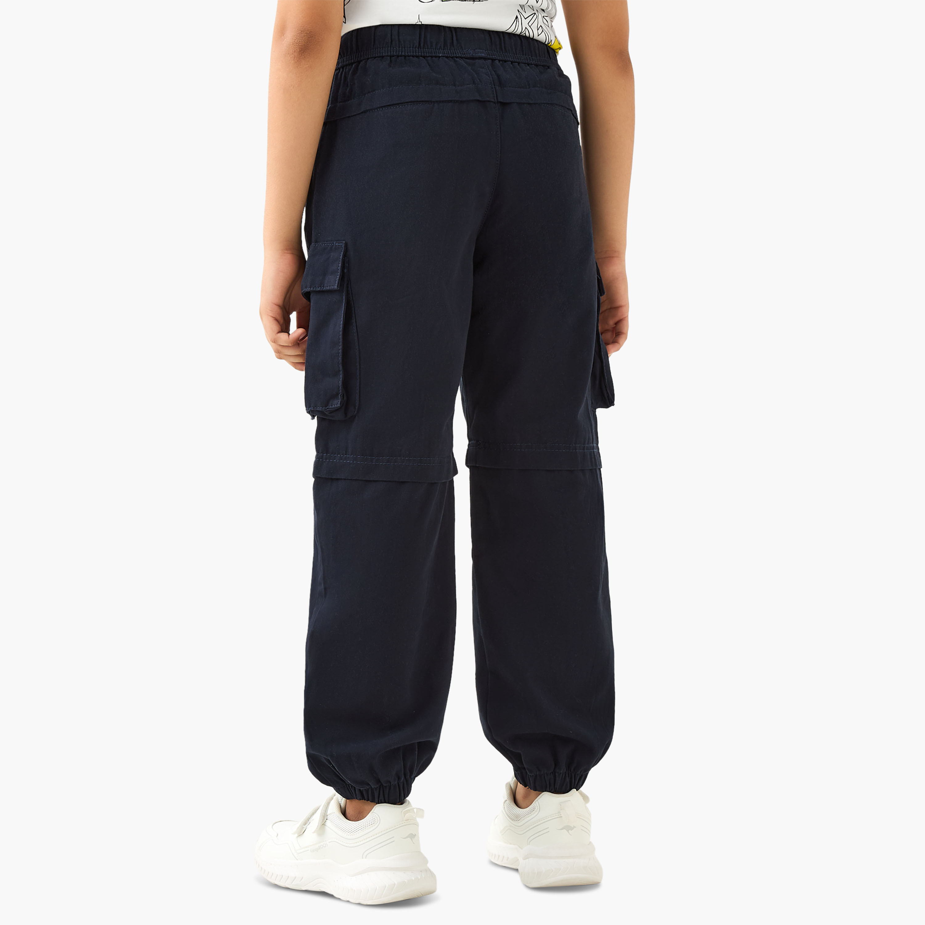 Juniors Solid Convertible Cargo Pants with Pockets-boys-clothing-bottoms-trousers-image-3