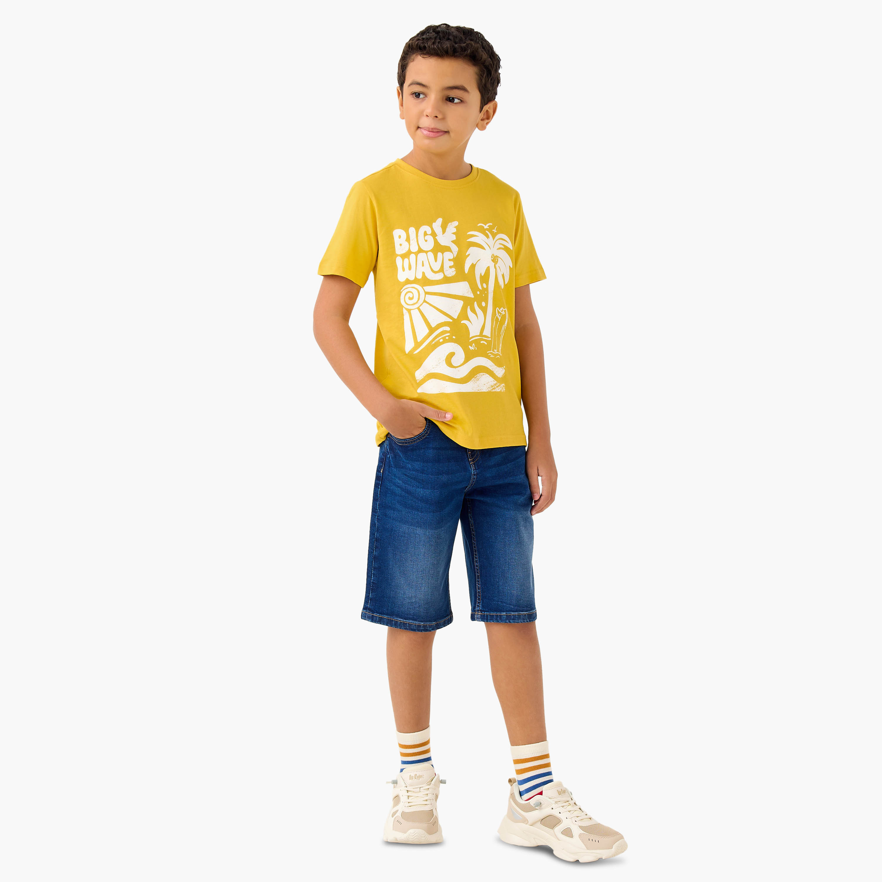 Juniors Boys Regular Fit Denim Shorts-boys-clothing-bottoms-shorts-image-2
