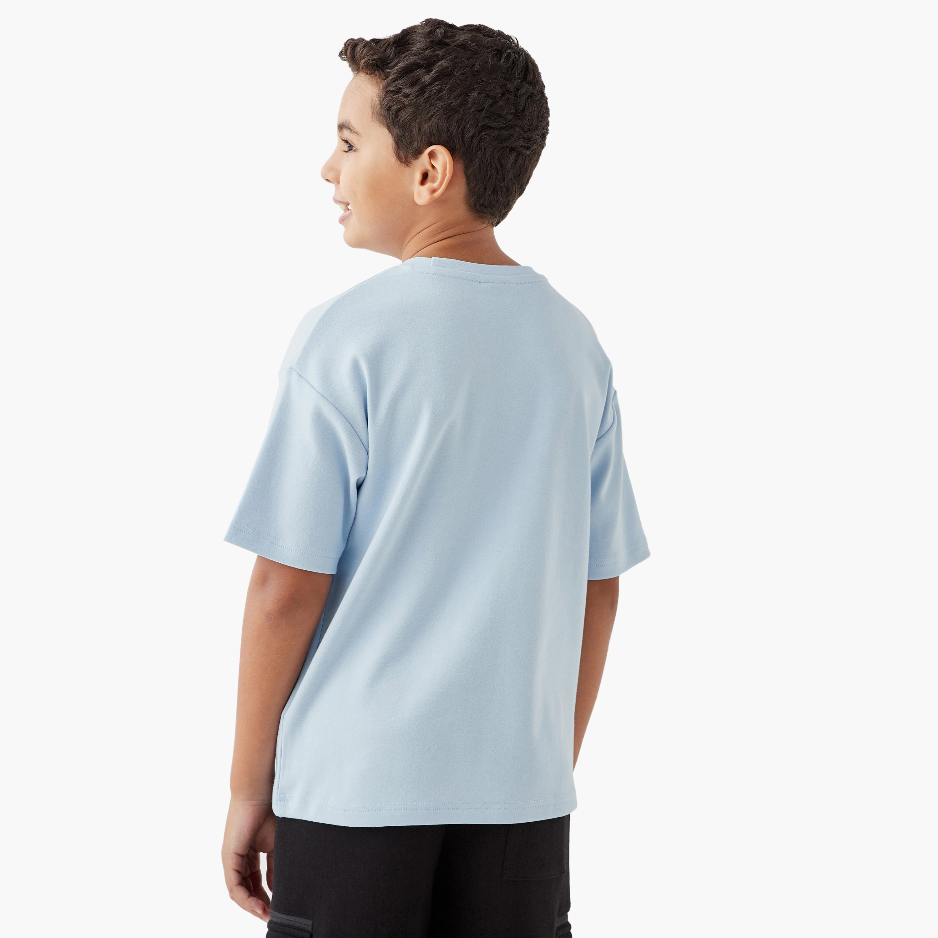 XYZ Logo Applique T-shirt with Short Sleeves and Chest Pocket-boys-clothing-sportswear-tops-image-3