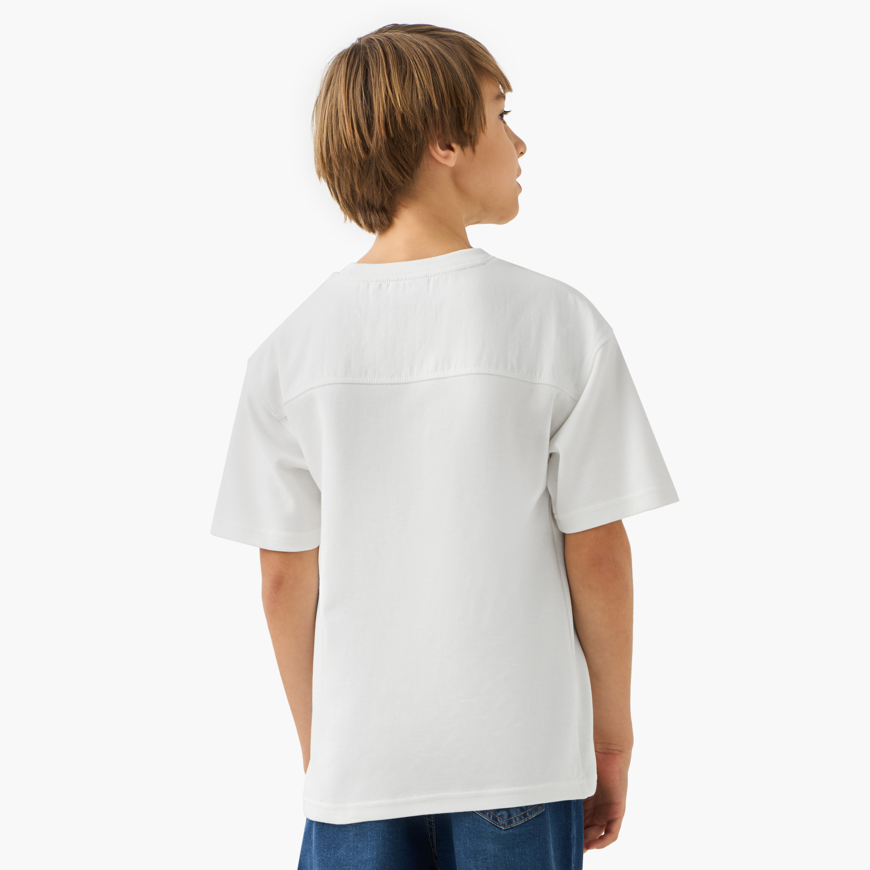 XYZ Solid T-shirt with Pocket Detail and Short Sleeves-boys-clothing-sportswear-tops-image-3