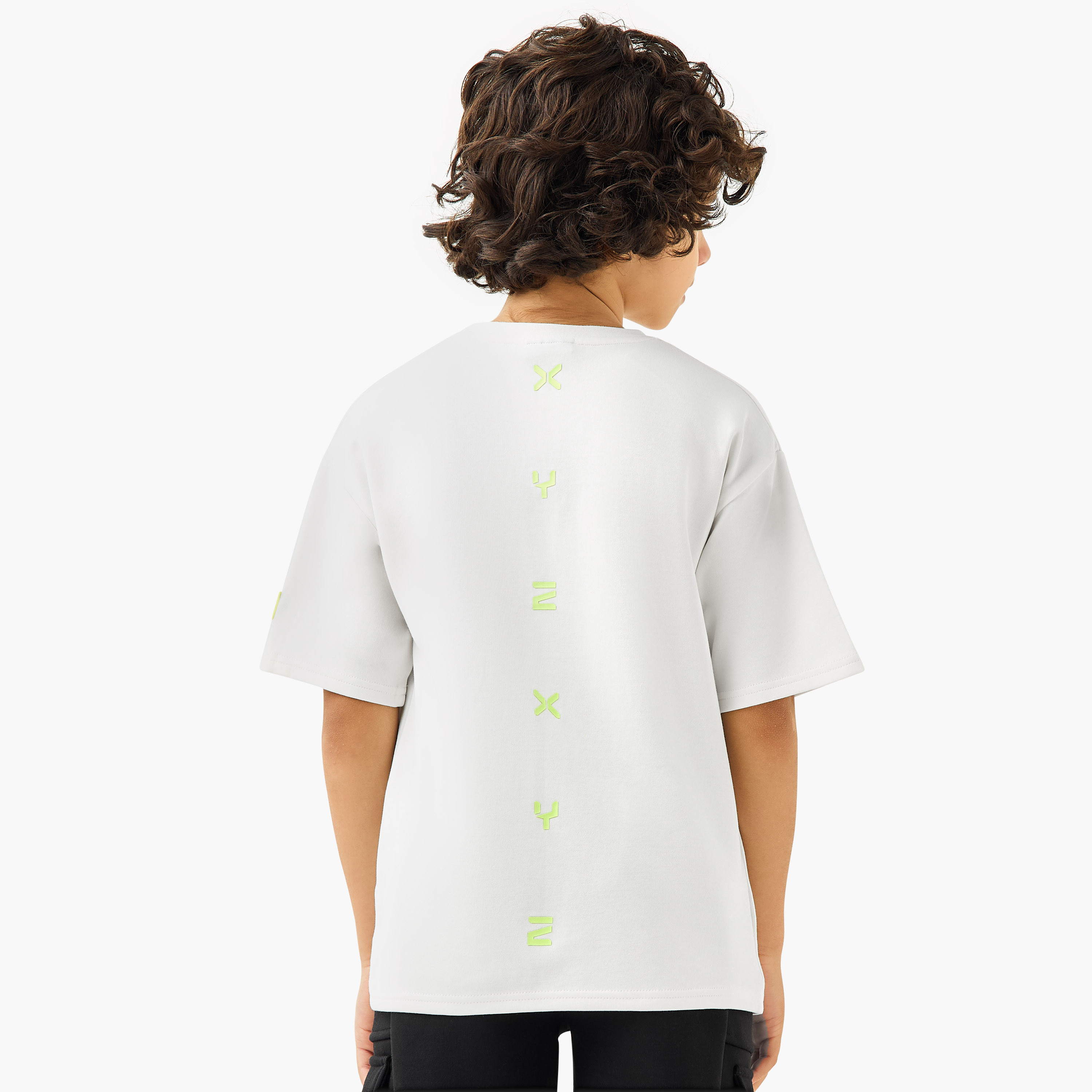 XYZ Zip Detail T-shirt with Crew Neck-boys-clothing-sportswear-tops-image-3