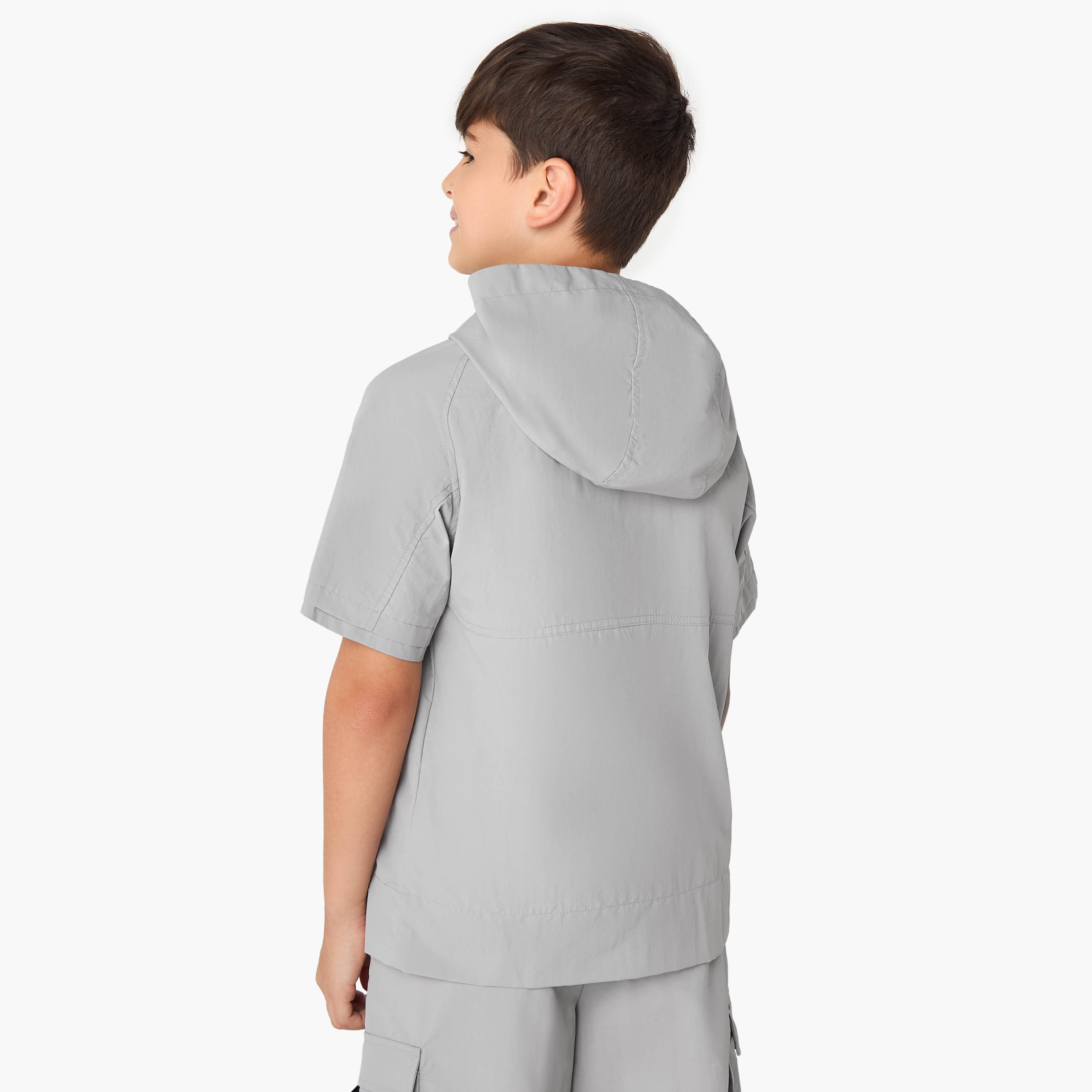 XYZ Solid Hooded T-Shirt with Pocket and Raglan Sleeves-boys-clothing-sportswear-tops-image-3