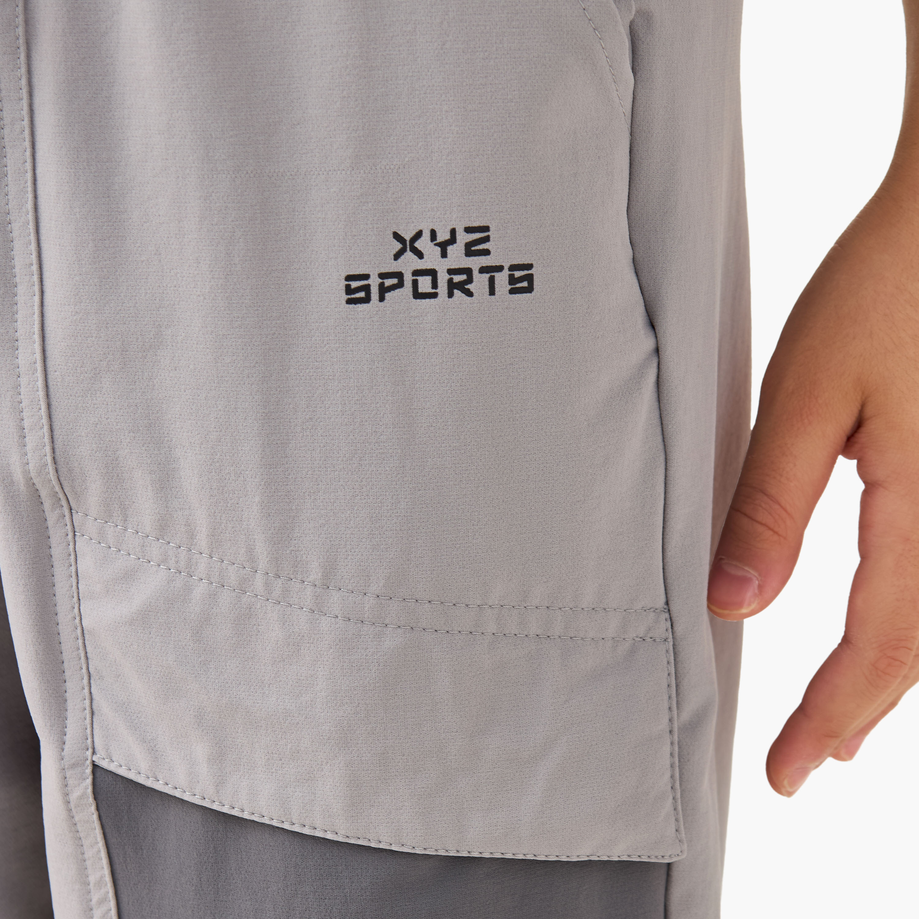 XYZ Boys Joggers with Panel Detail - Nylon - Drawstring Waist-boys-clothing-bottoms-joggersandtrackpants-image-5