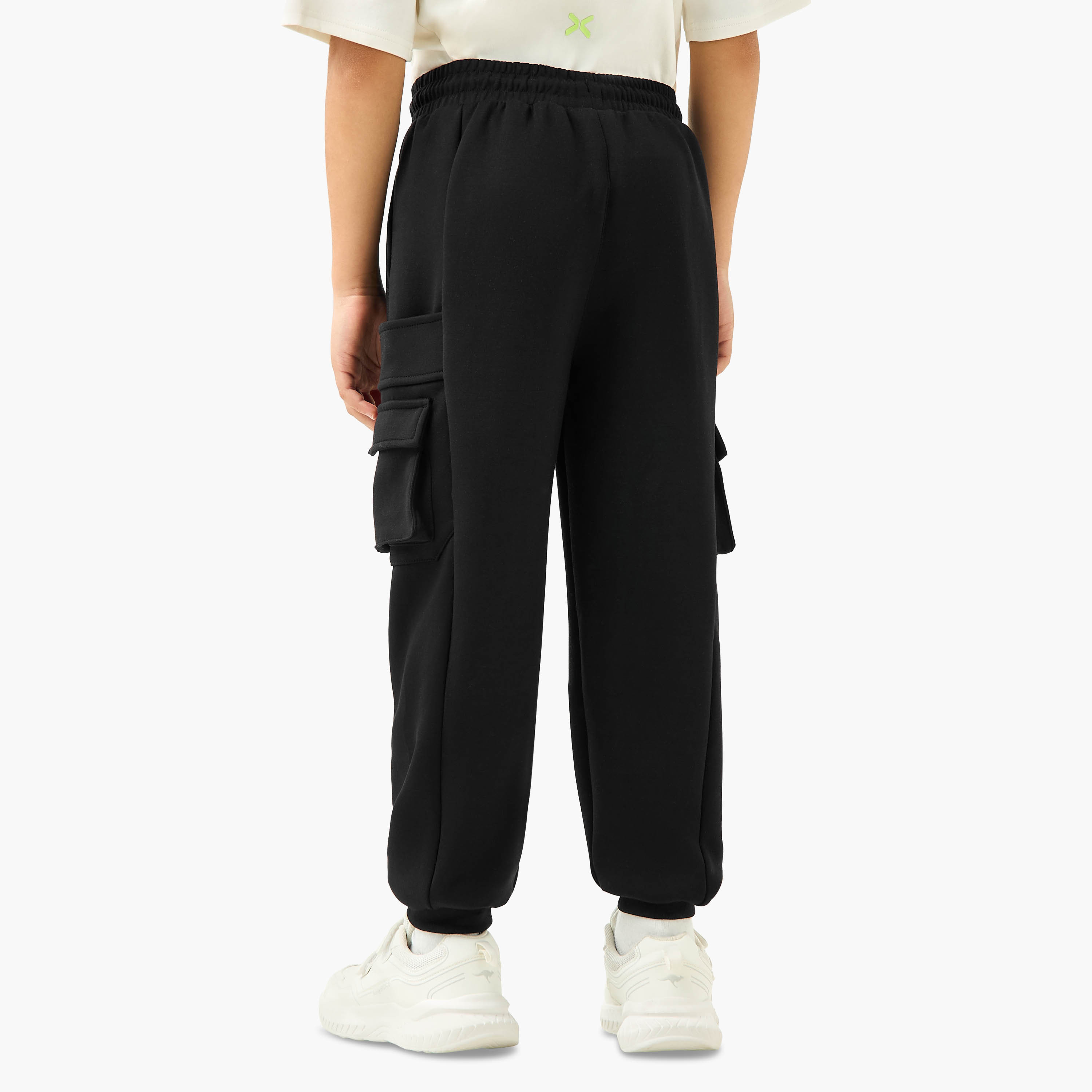 XYZ Solid Joggers with Drawstring Closure and Pockets-boys-clothing-bottoms-trousers-image-3