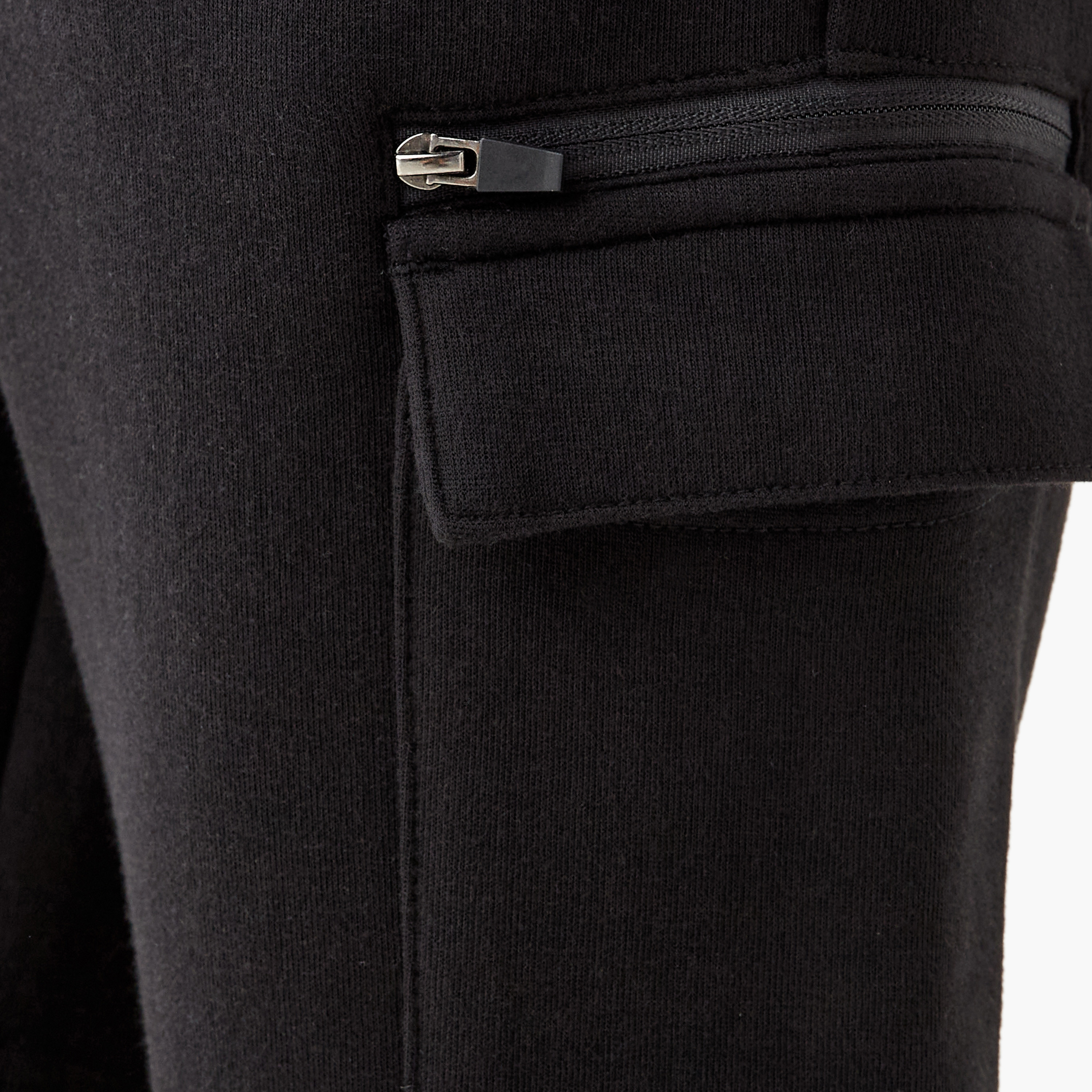 XYZ Solid Cargo Shorts with Drawstring Closure-sports-boys-clothing-bottoms-image-5