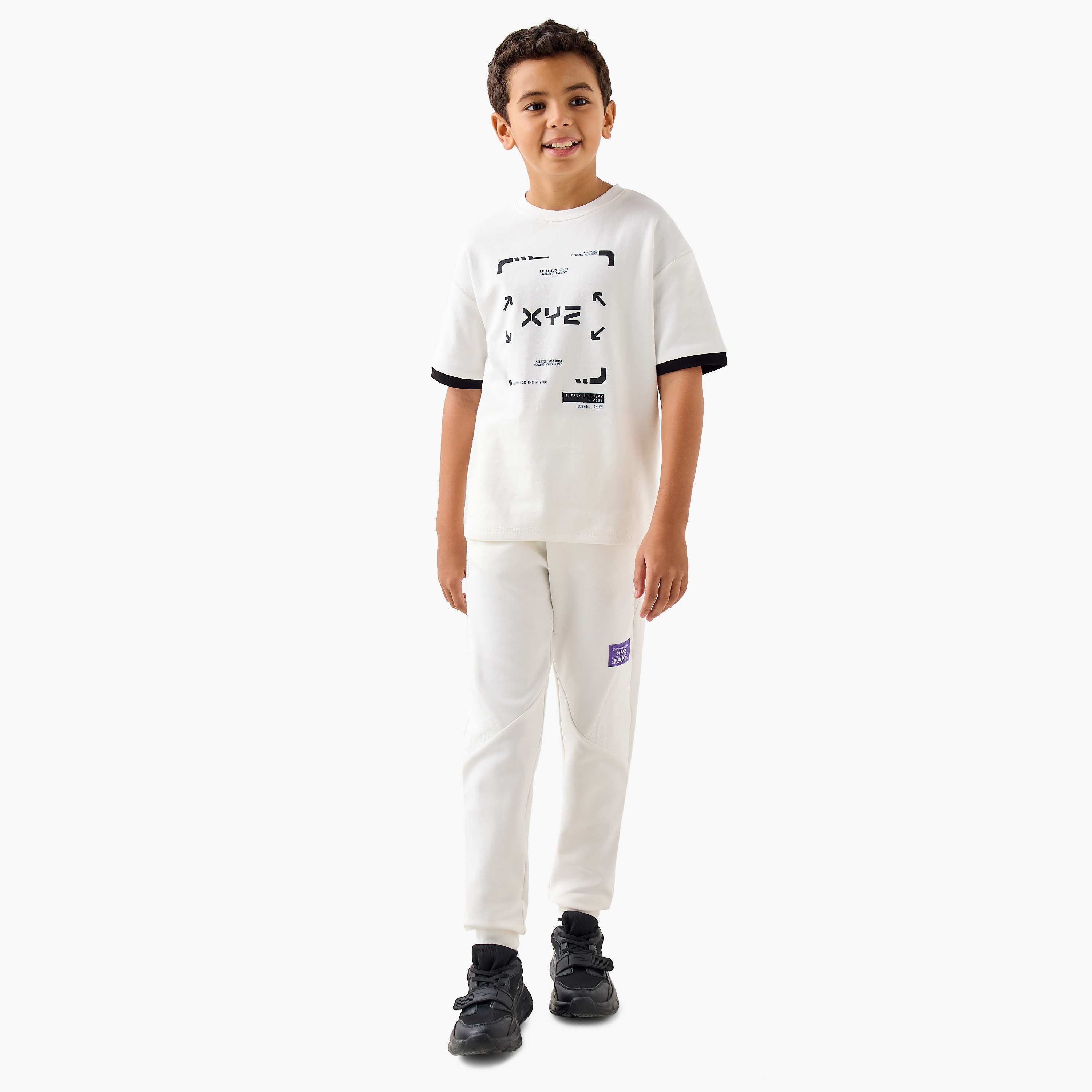 بنطلون رياضي سادة برباط إغلاق وجيوب من إكس واي زي-boys-clothing-bottoms-joggersandtrackpants-image-5