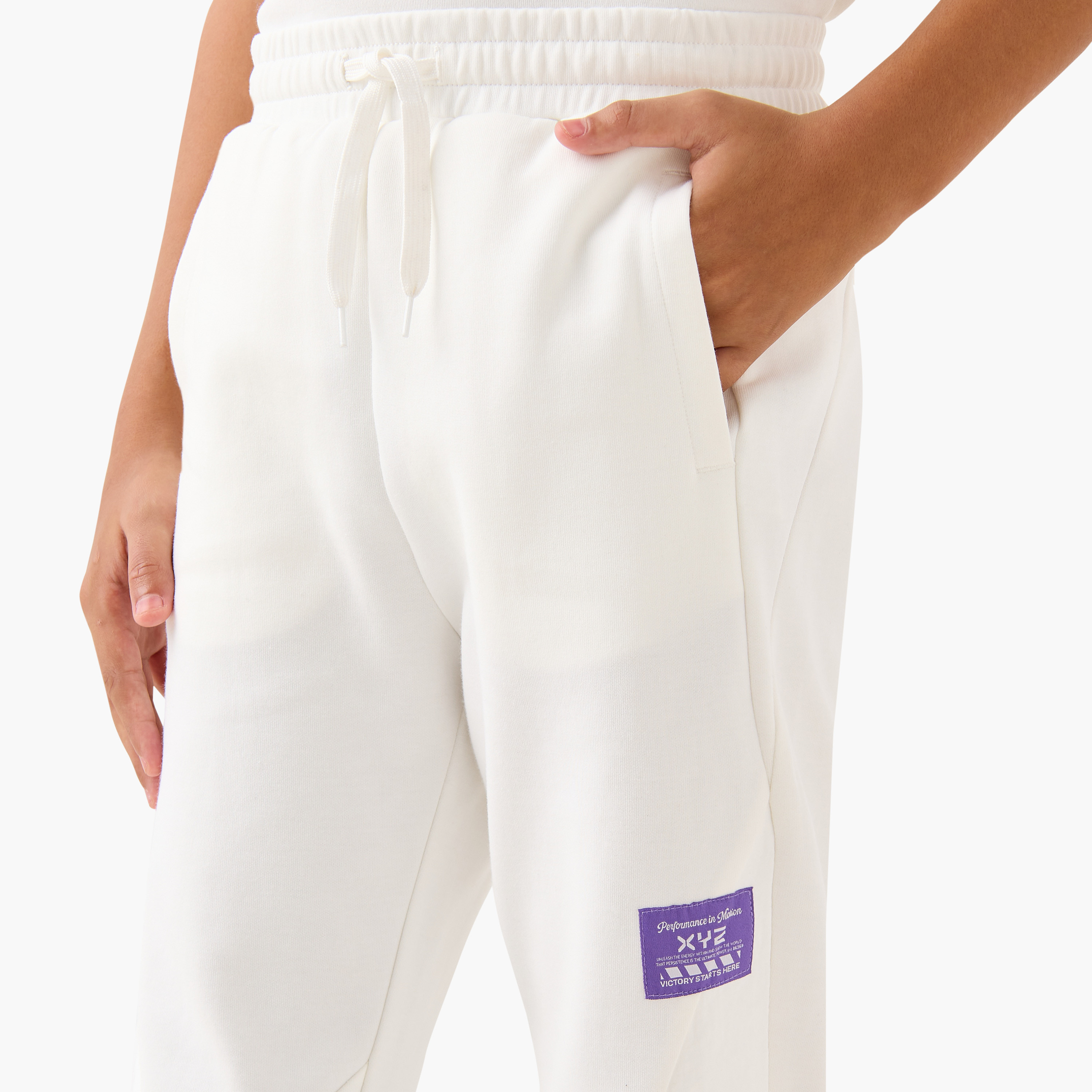 بنطلون رياضي سادة برباط إغلاق وجيوب من إكس واي زي-boys-clothing-bottoms-joggersandtrackpants-image-3
