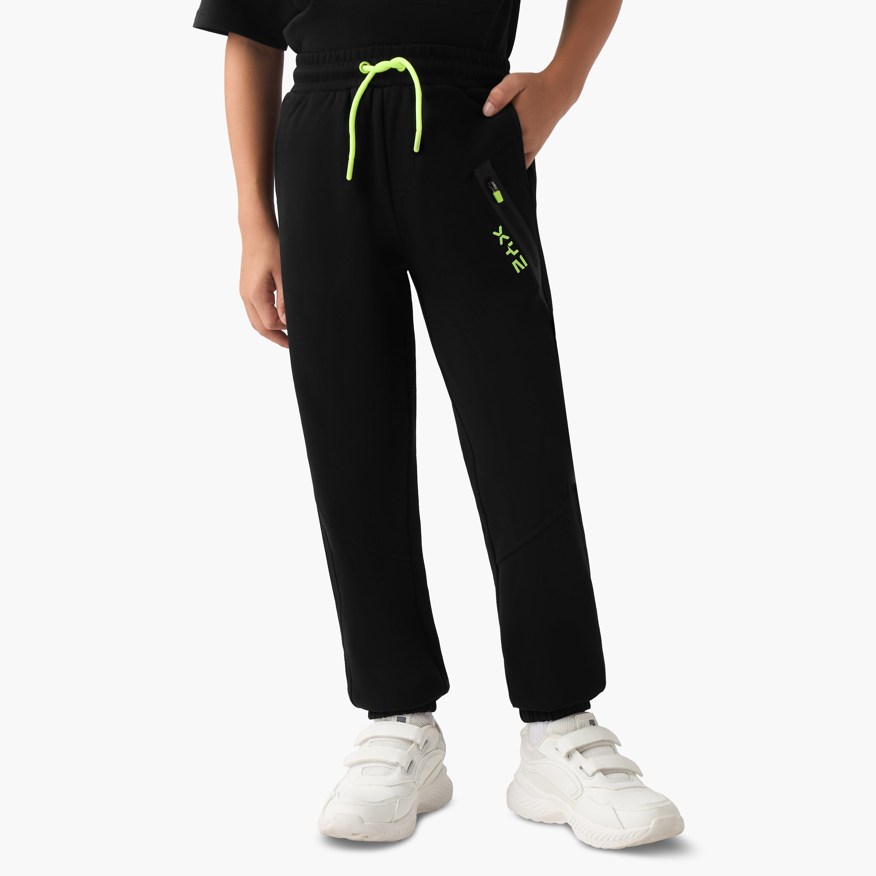 XYZ Boys Joggers with Pockets - Cotton Blend - Drawstring Waist-boys-clothing-bottoms-joggersandtrackpants-image-1