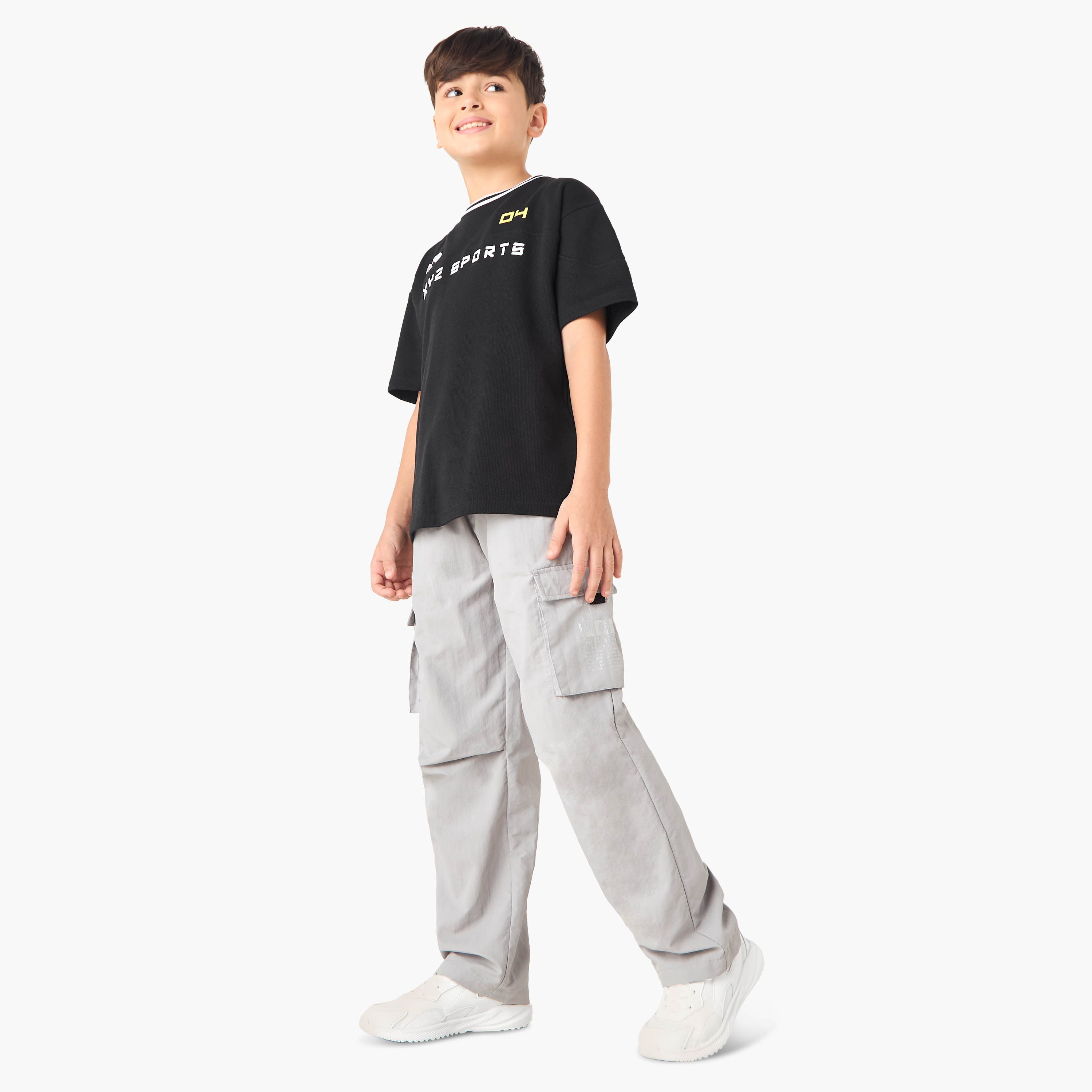XYZ Solid Track Pants with Drawstring Closure and Pockets-boys-clothing-bottoms-joggersandtrackpants-image-2