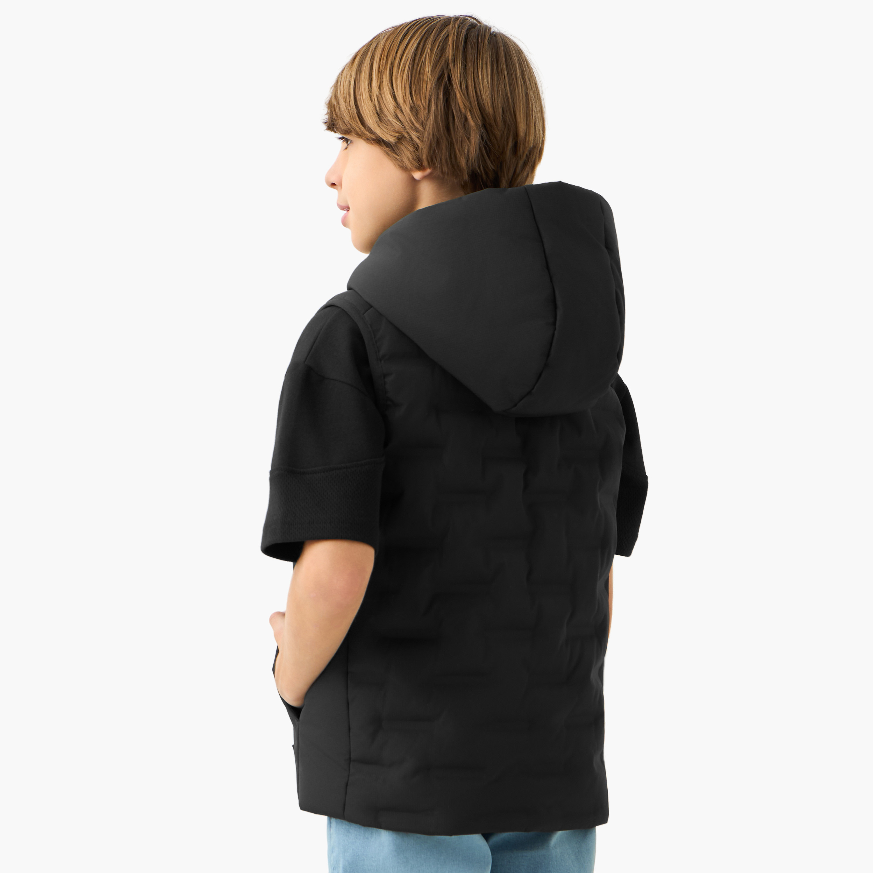 XYZ Hooded Padded Jacket with Pockets and Zip Closure-sports-boys-clothing-jackets-image-3