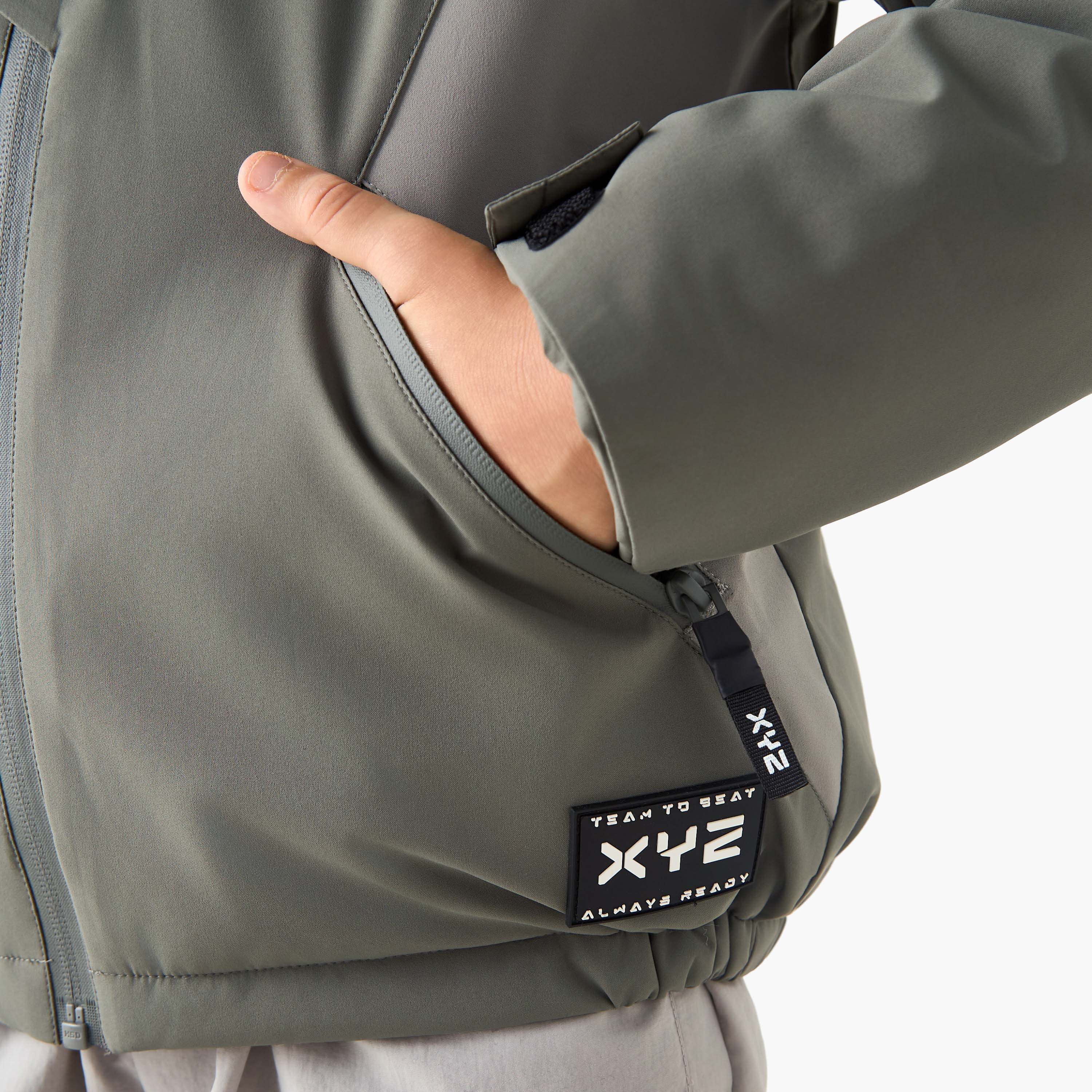 XYZ Solid Hooded Jacket with Pockets-boys-clothing-jacketsandcoats-image-4