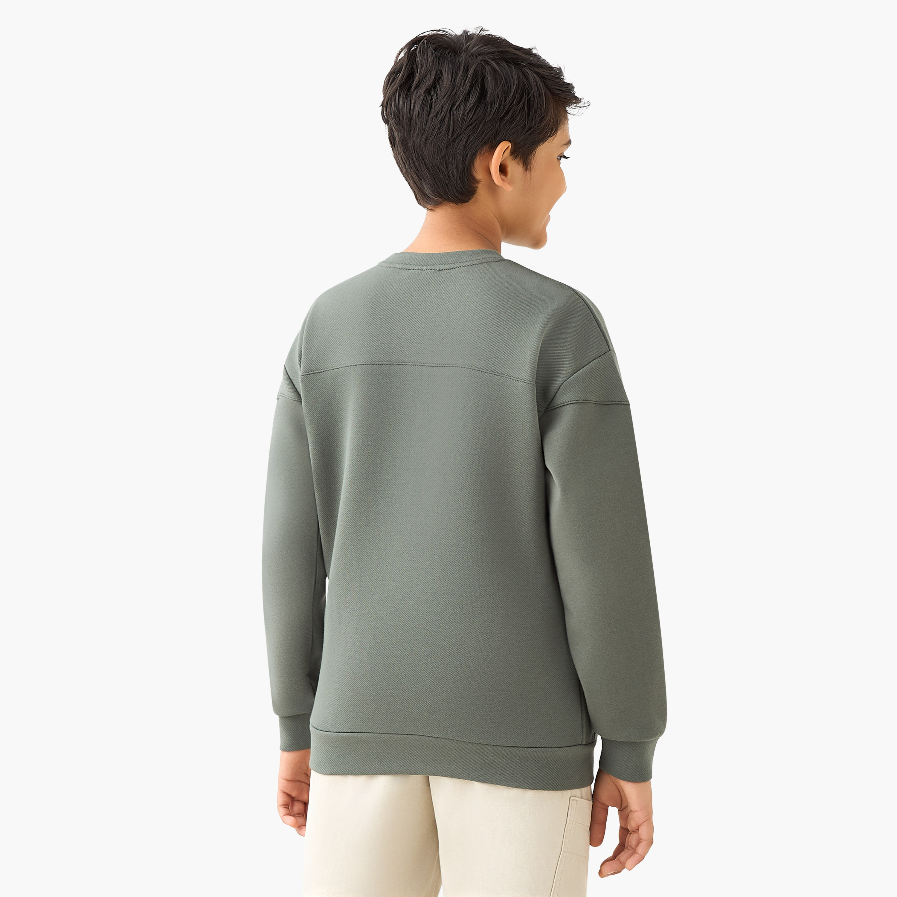 XYZ Panelled Sweatshirt with Long Sleeves-boys-clothing-sweatshirts-image-3