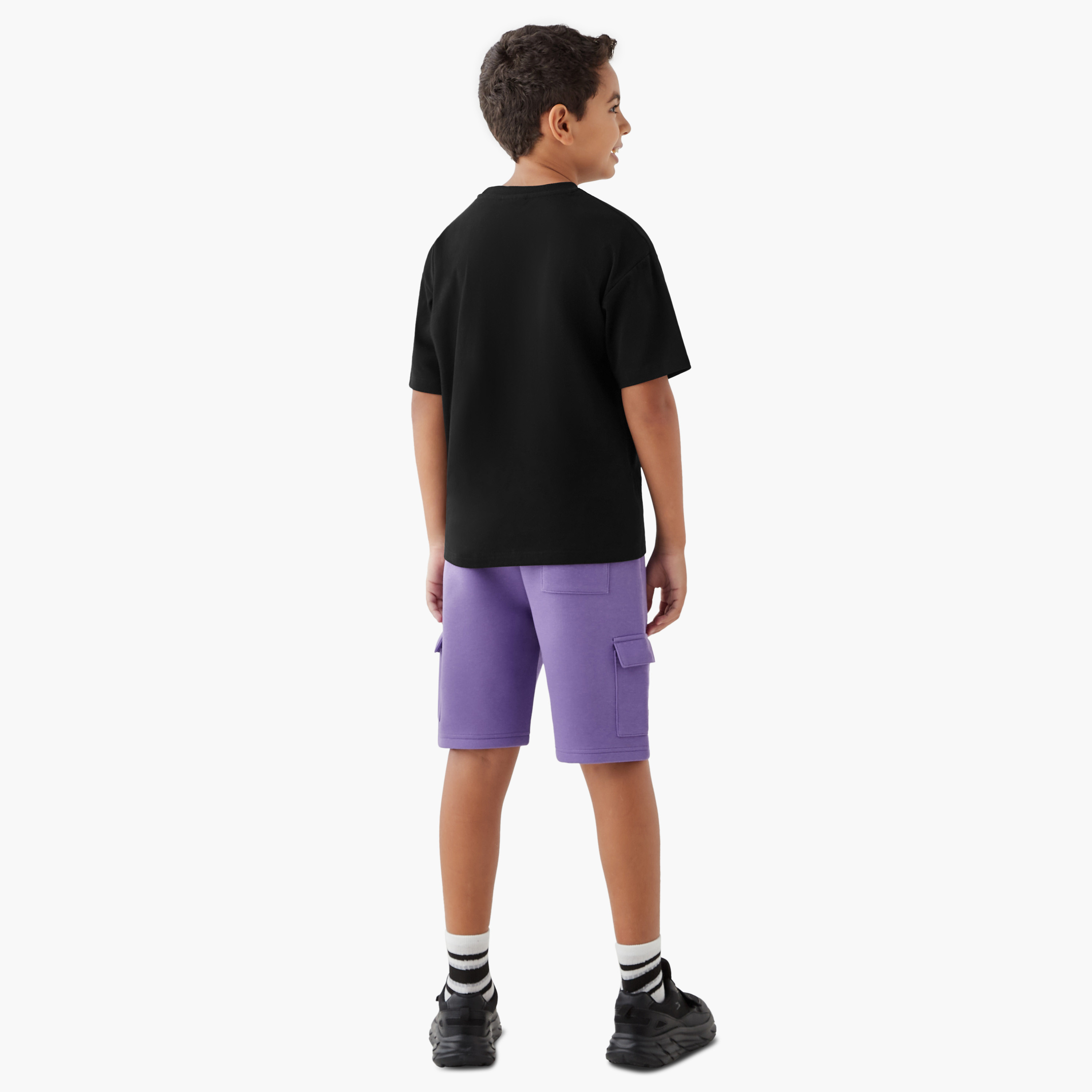 XYZ Logo Detail T-shirt and Shorts Set-boys-clothing-sportswear-sets-image-4