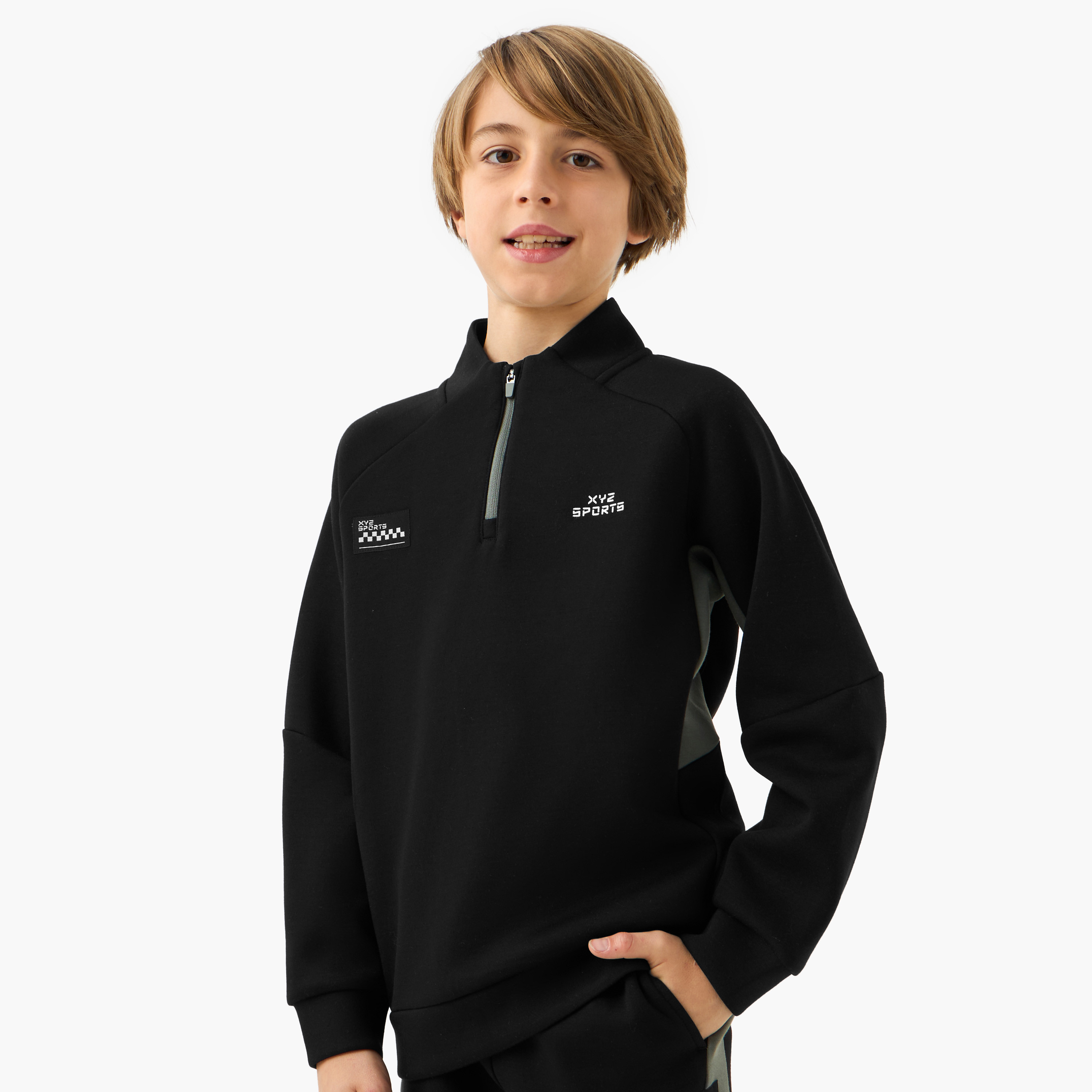 XYZ Printed Sweatshirt and Joggers Set-sports-boys-clothing-sets-image-2