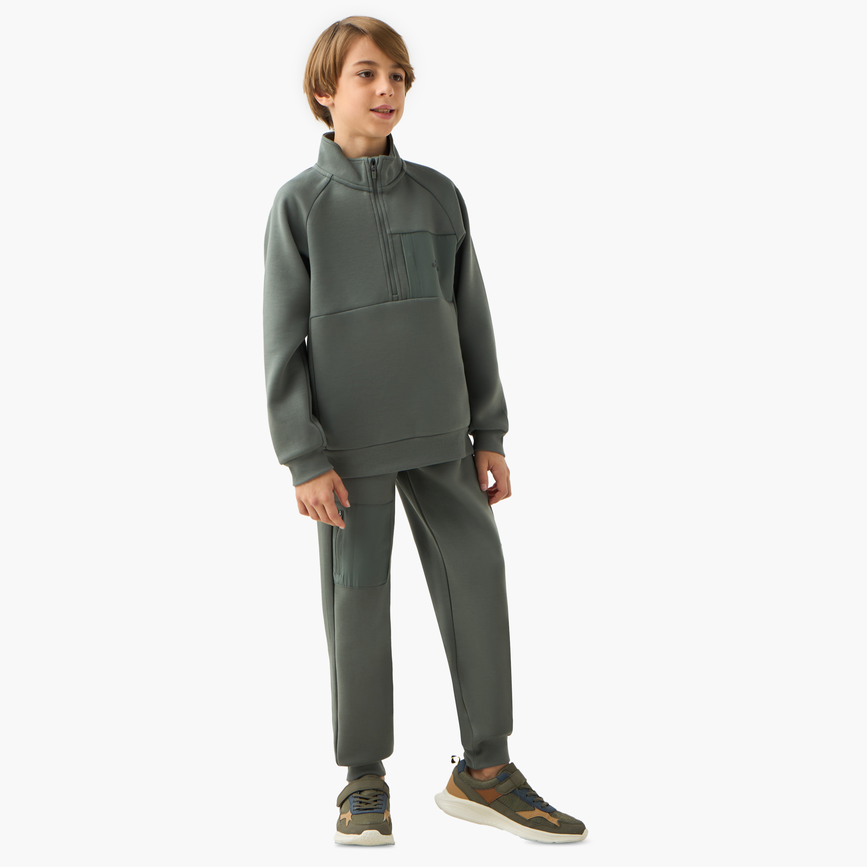 XYZ Printed Sweatshirt and Joggers Set-sports-boys-clothing-sets-image-1