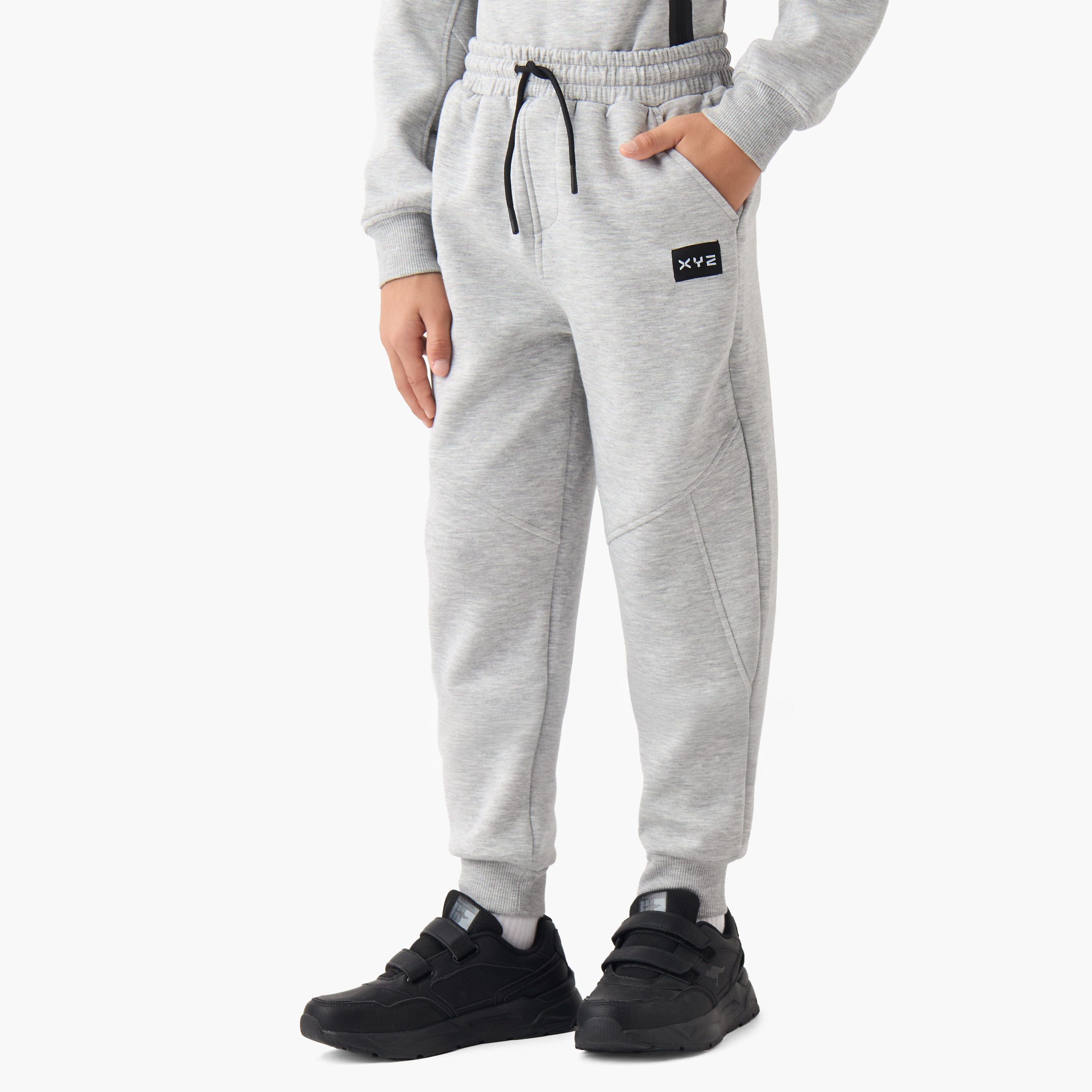 XYZ Boys Sweatshirt and Joggers Set with Half-Zip - Polyester Blend - Long Sleeves - Hood-boys-clothing-sportswear-sets-image-3