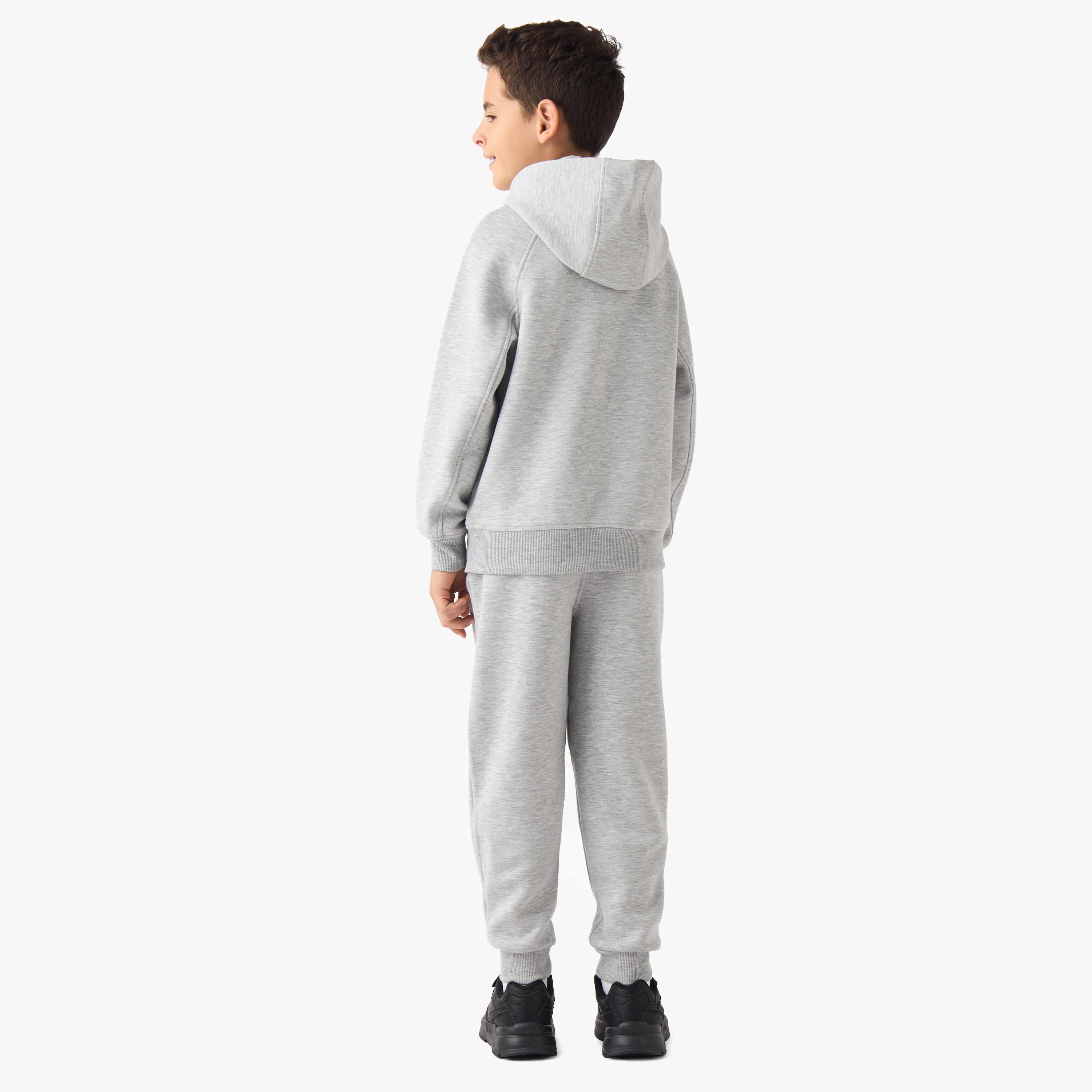 XYZ Boys Sweatshirt and Joggers Set with Half-Zip - Polyester Blend - Long Sleeves - Hood-boys-clothing-sportswear-sets-image-4