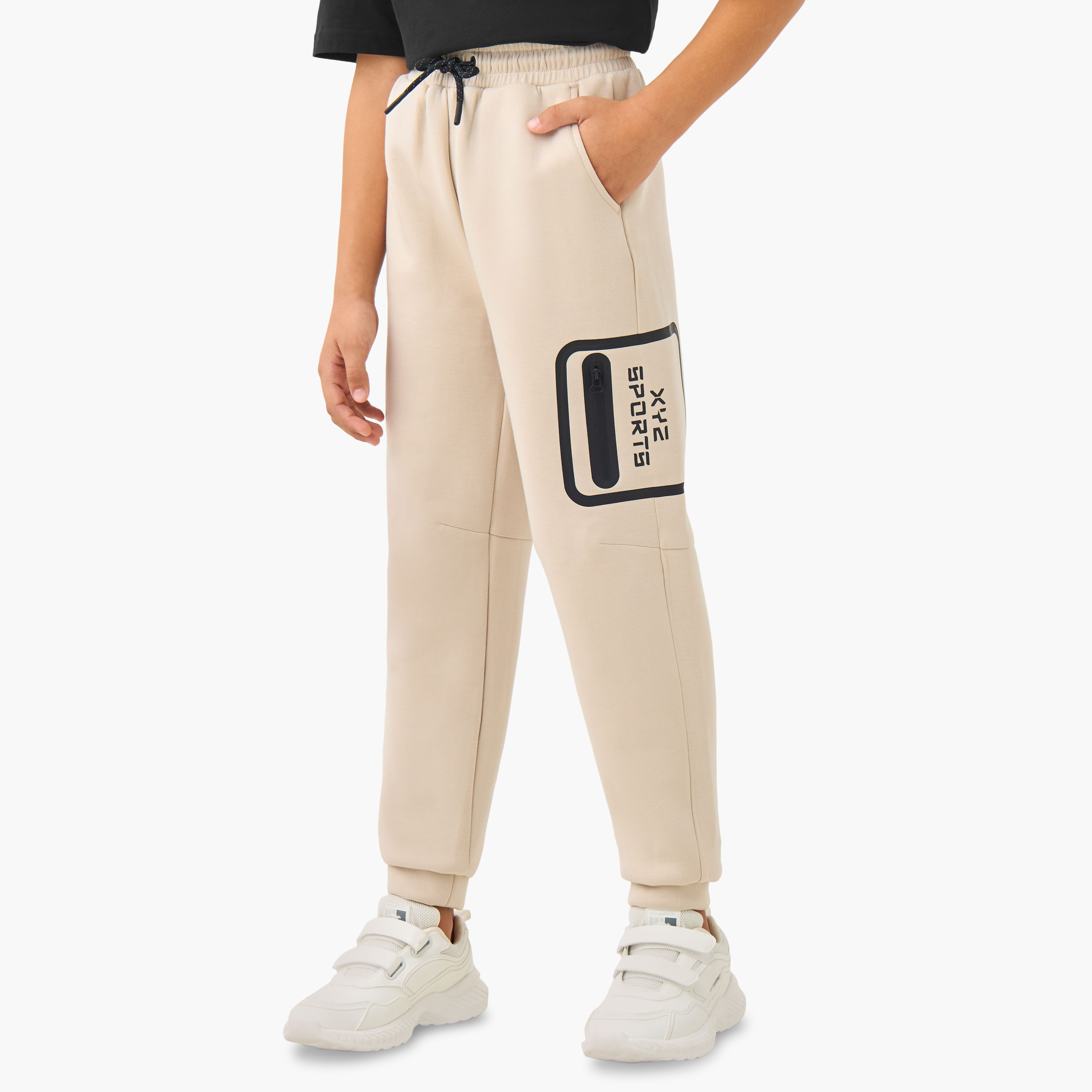 XYZ Boys Sweatshirt and Joggers Set with Print - Cotton - Long Sleeves - Hooded Neck-boys-clothing-sportswear-sets-image-3