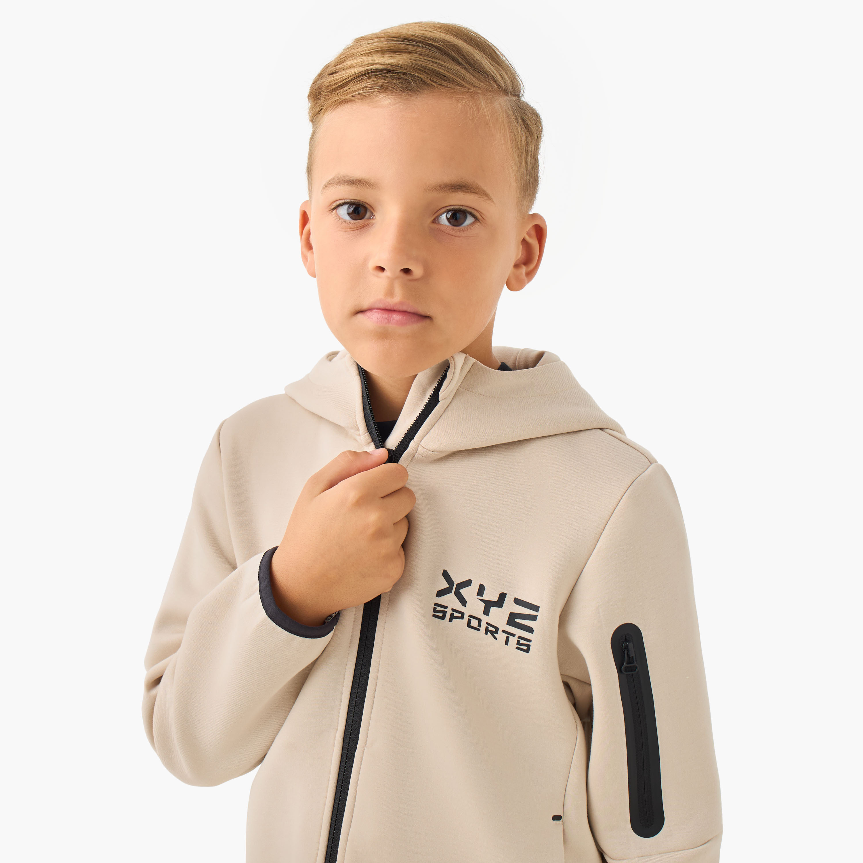 XYZ Boys Sweatshirt and Joggers Set with Print - Cotton - Long Sleeves - Hooded Neck-boys-clothing-sportswear-sets-image-5