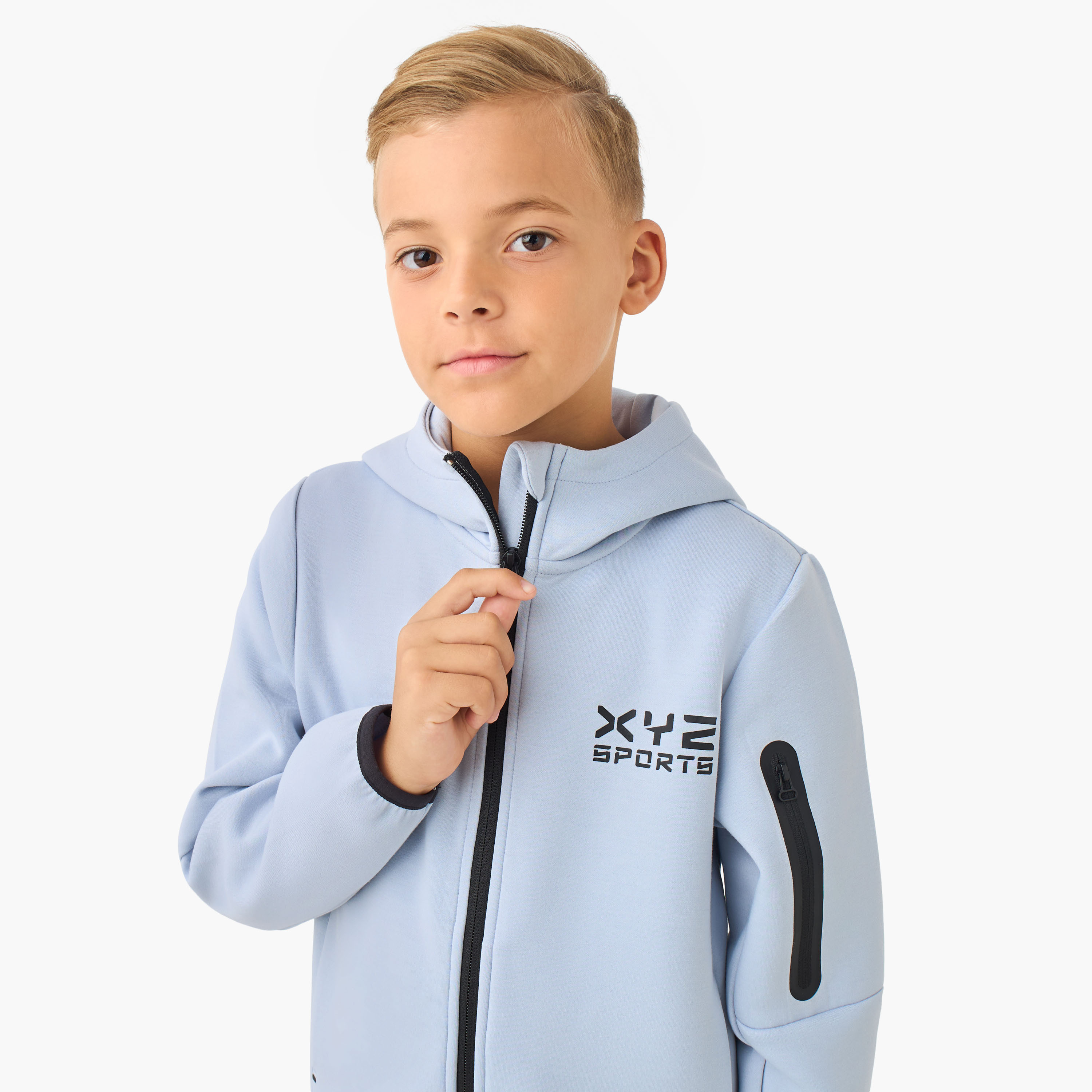 XYZ Boys Jacket and Joggers Set with Print - Cotton - Long Sleeves - Hooded Neck-boys-clothing-sportswear-sets-image-5